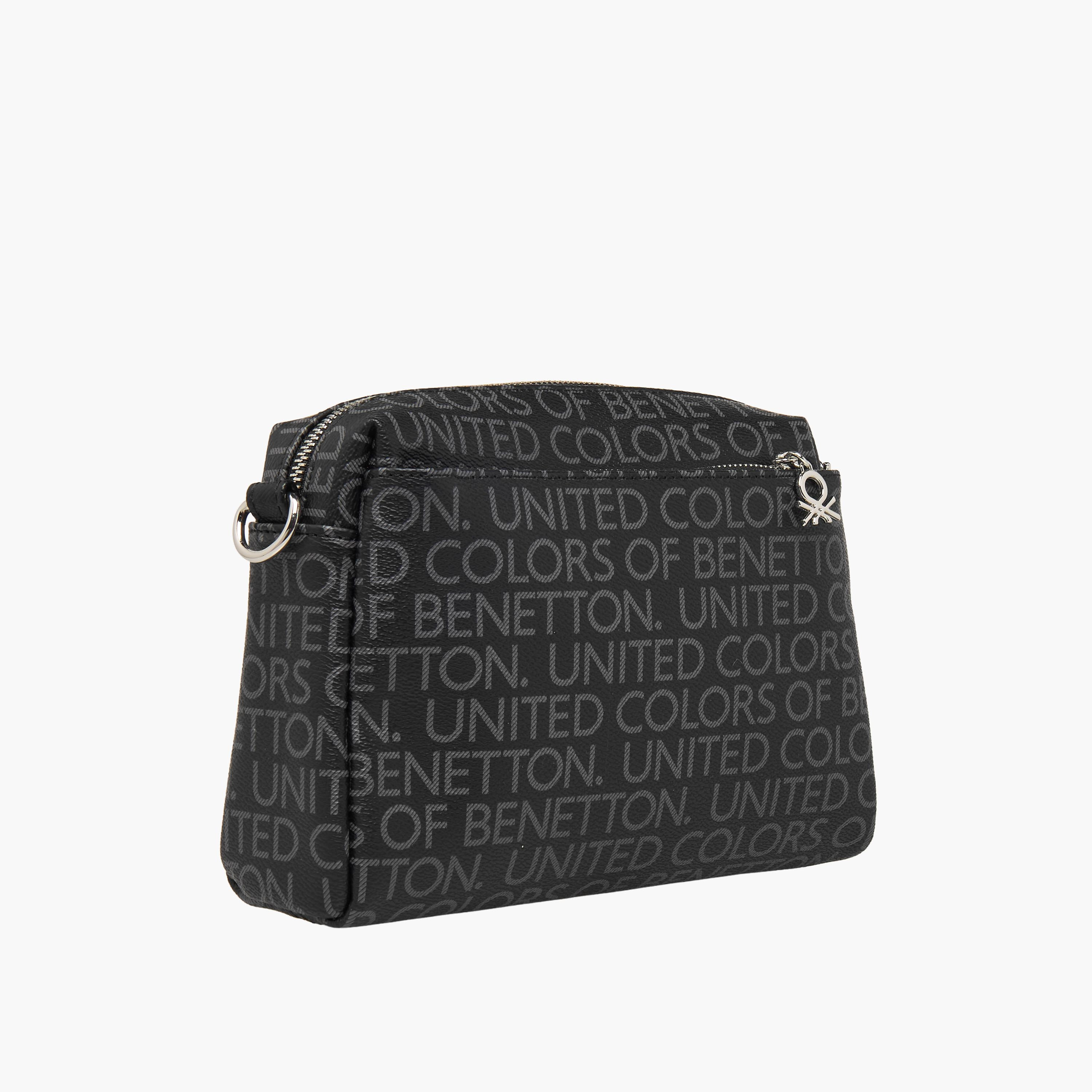 United Colors of Benetton Monogram Print Crossbody Bag with Detachable Strap-women-bagsandwallets-handbags-image-4