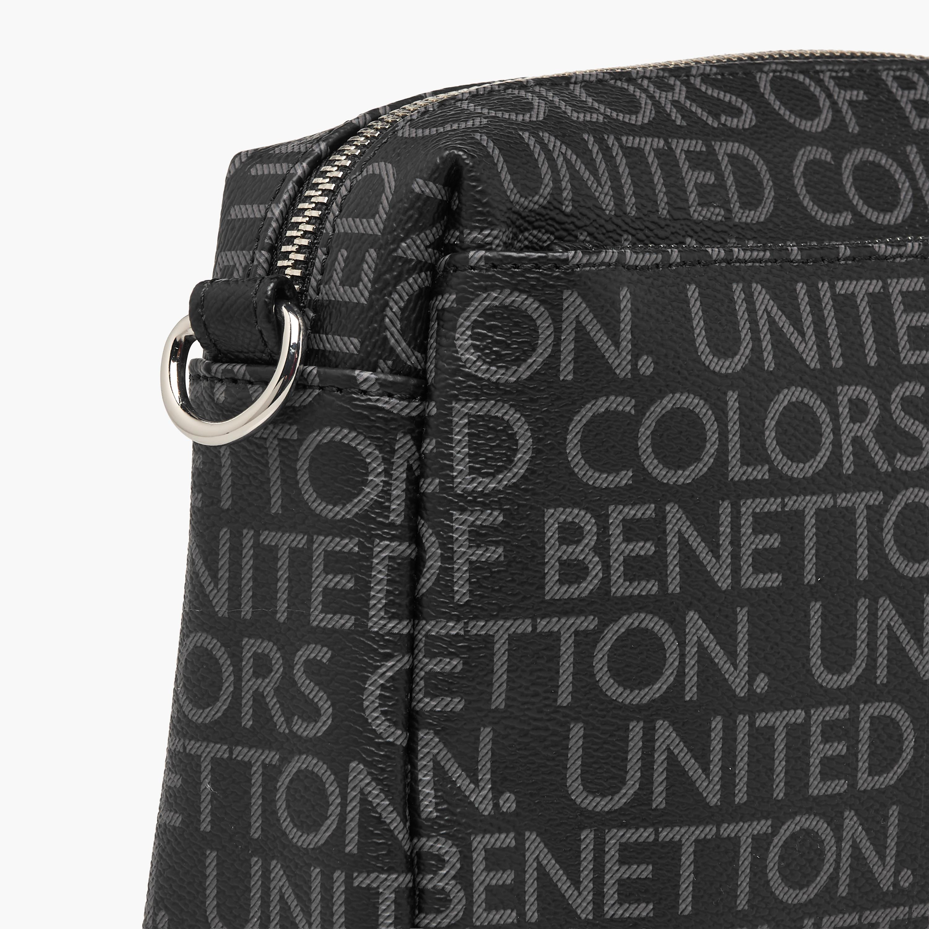 United Colors of Benetton Monogram Print Crossbody Bag with Detachable Strap-women-bagsandwallets-handbags-image-6