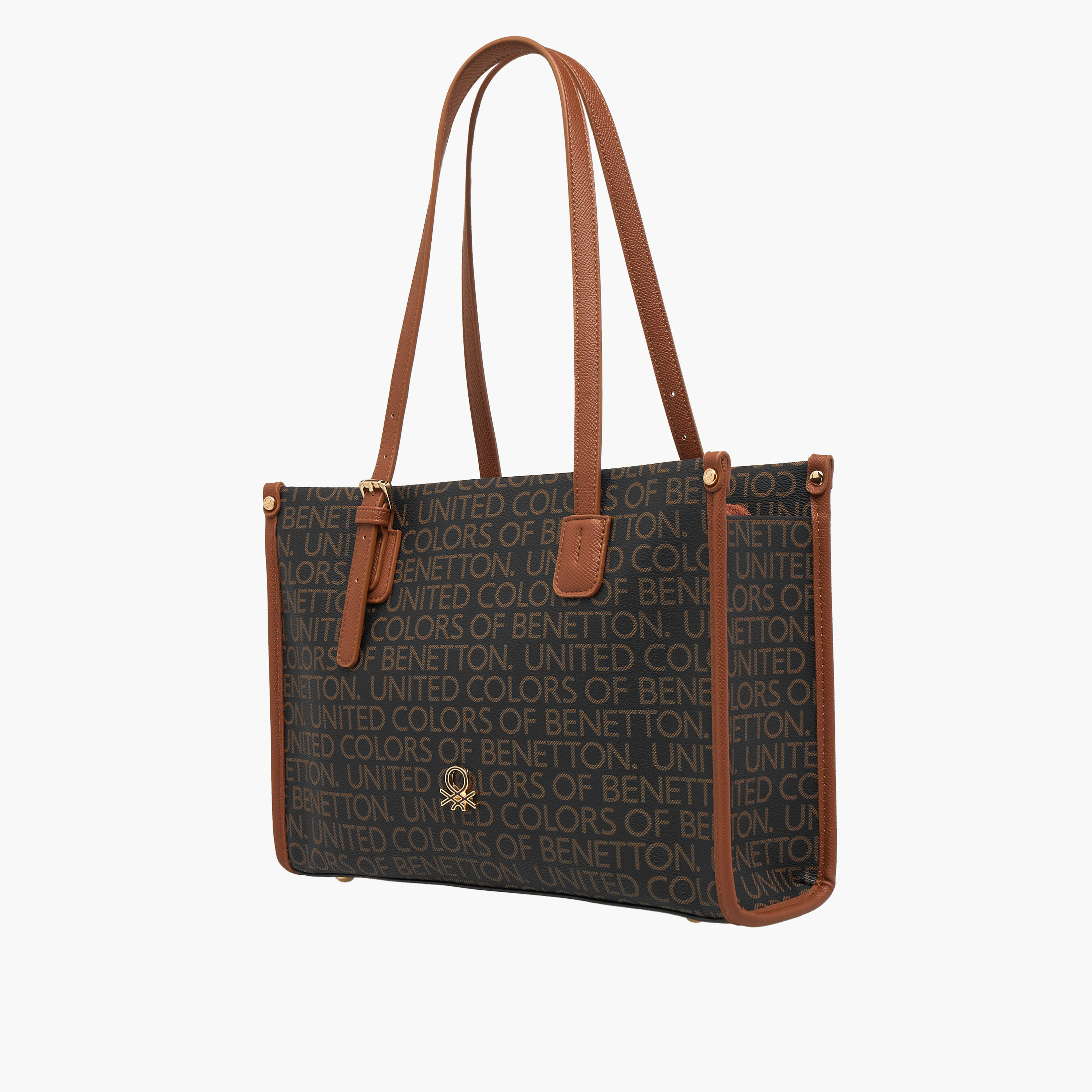 United Colors of Benetton Monogram Print Tote Bag with Double Handle-women-bagsandwallets-handbags-image-3