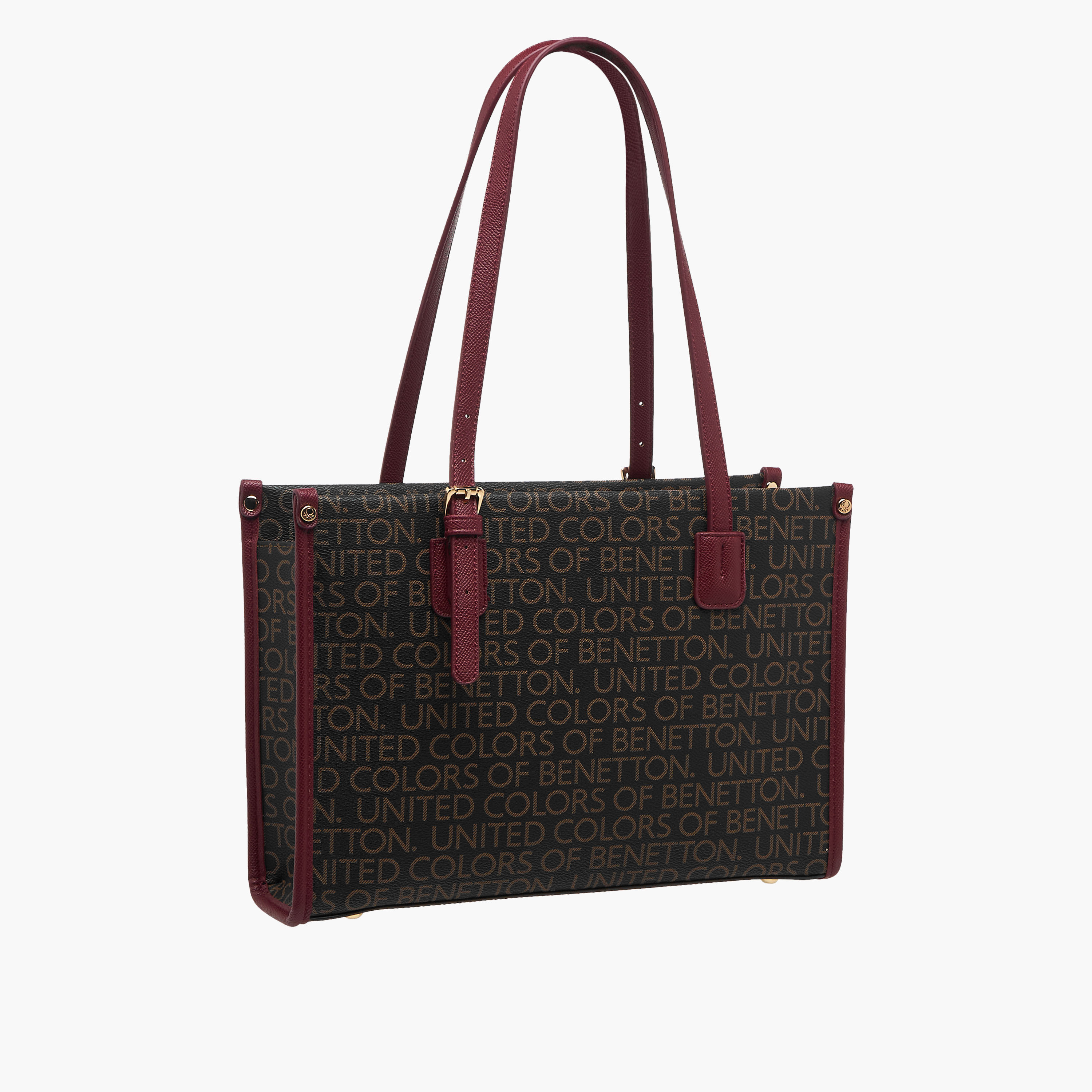 شنطة توتي بمقبض مزدوج وطبعات مونوجرام من يونايتد كولورز أوف بينيتون-women-bagsandwallets-handbags-image-4