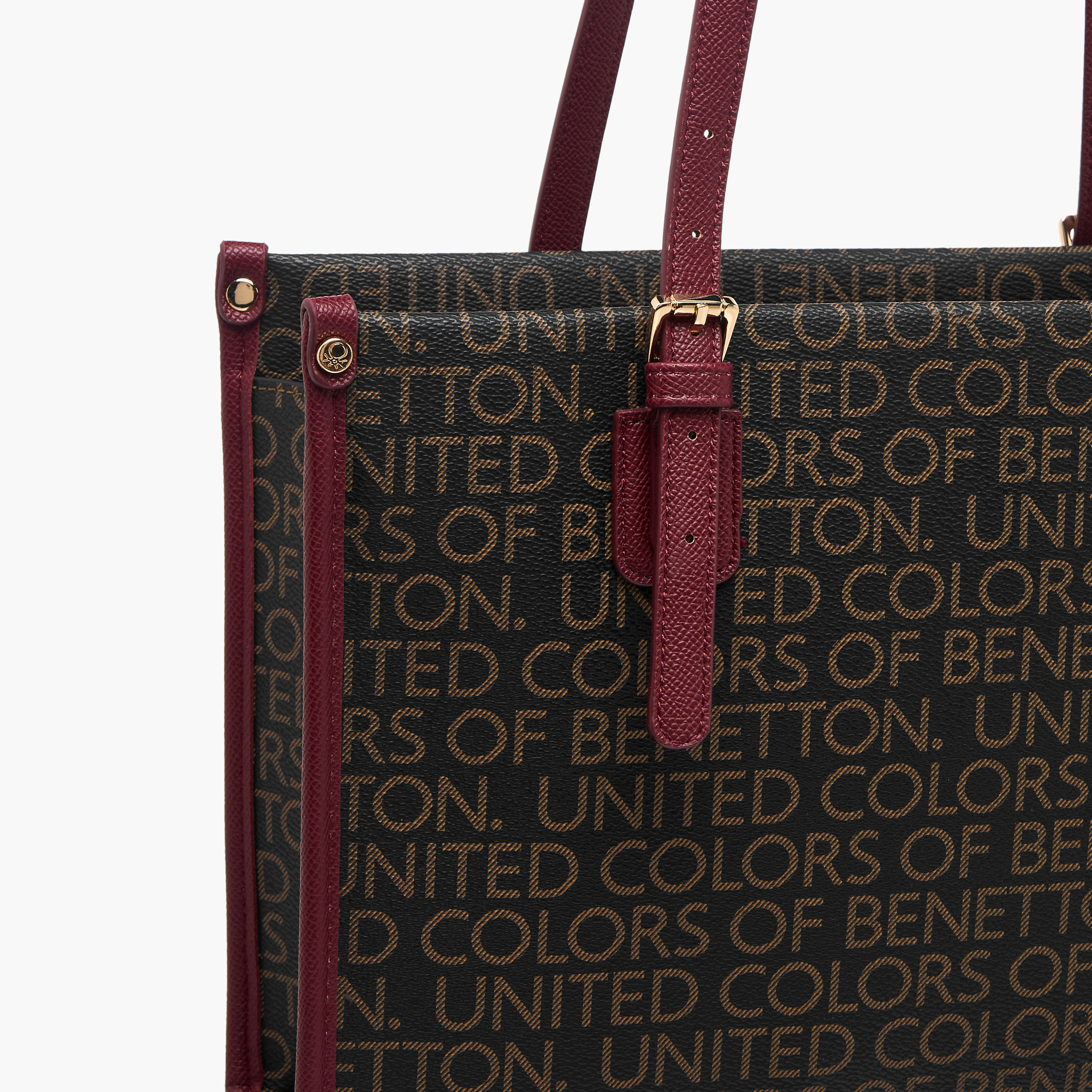 شنطة توتي بمقبض مزدوج وطبعات مونوجرام من يونايتد كولورز أوف بينيتون-women-bagsandwallets-handbags-image-6