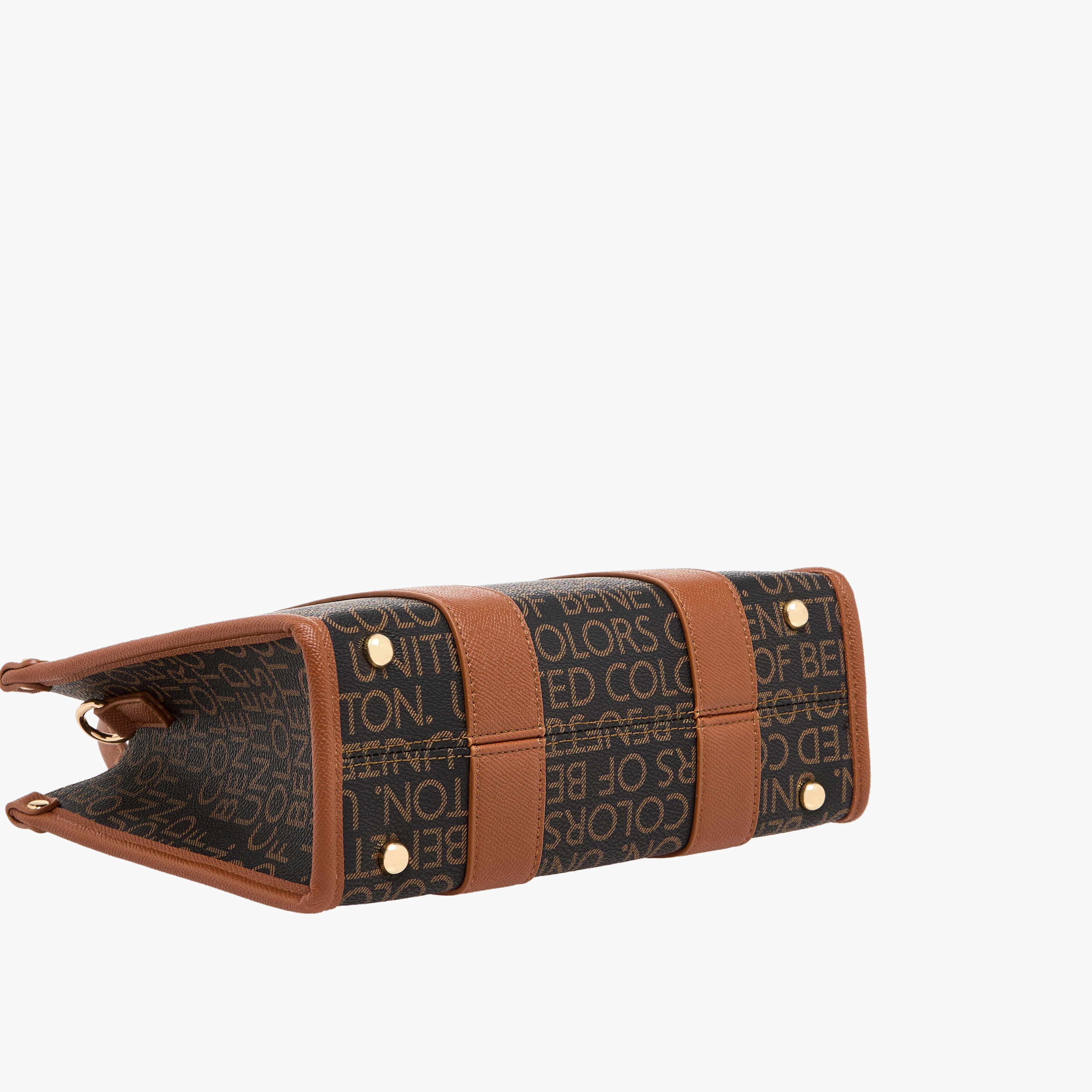 شنطة توت بحزام قابل للفصل وبطبعات مونوجرام من يونايتد كلرز أوف بينيتون-women-bagsandwallets-handbags-image-7