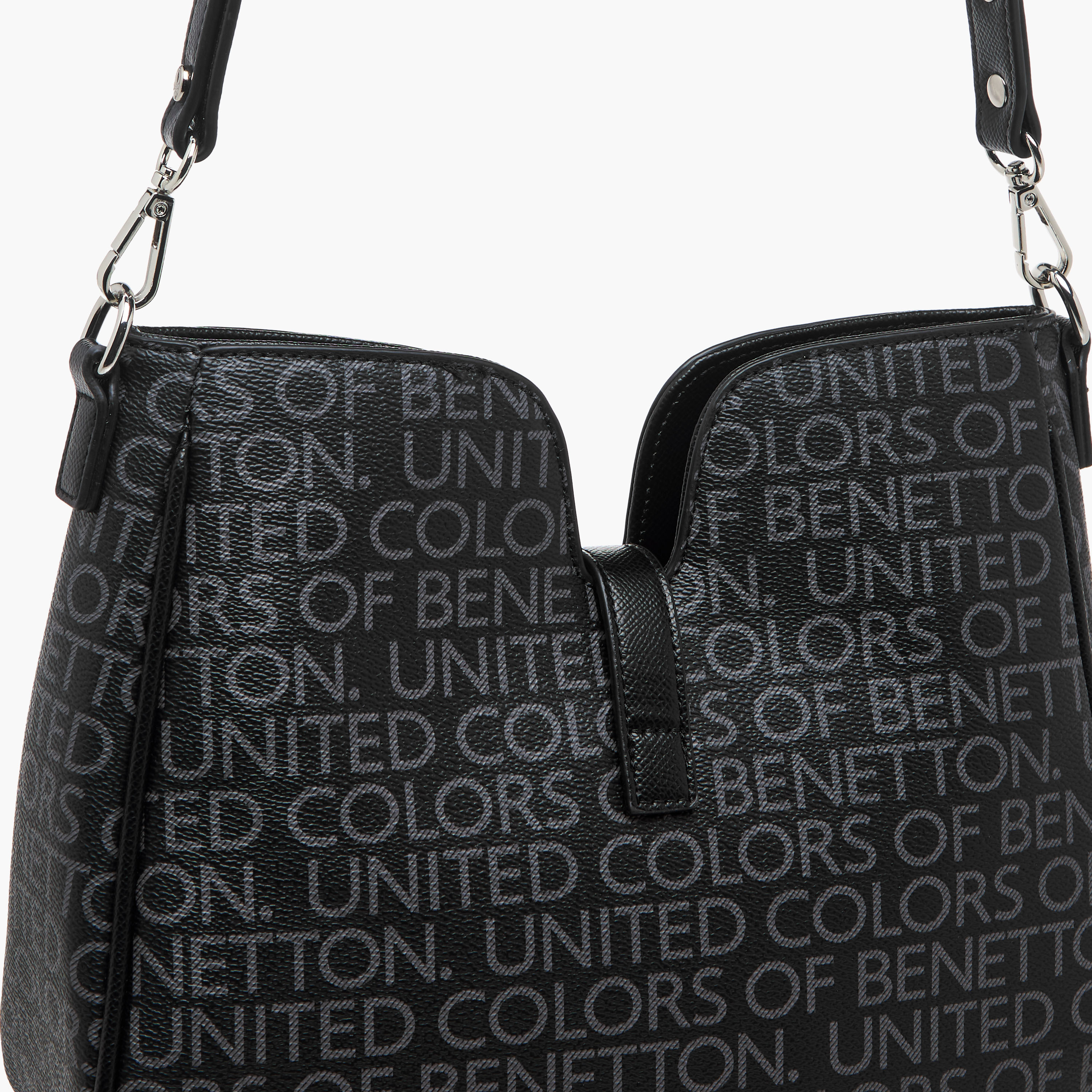 United Colors of Benetton Monogram Print Shoulder Bag with Detachable Strap-women-bagsandwallets-handbags-image-6