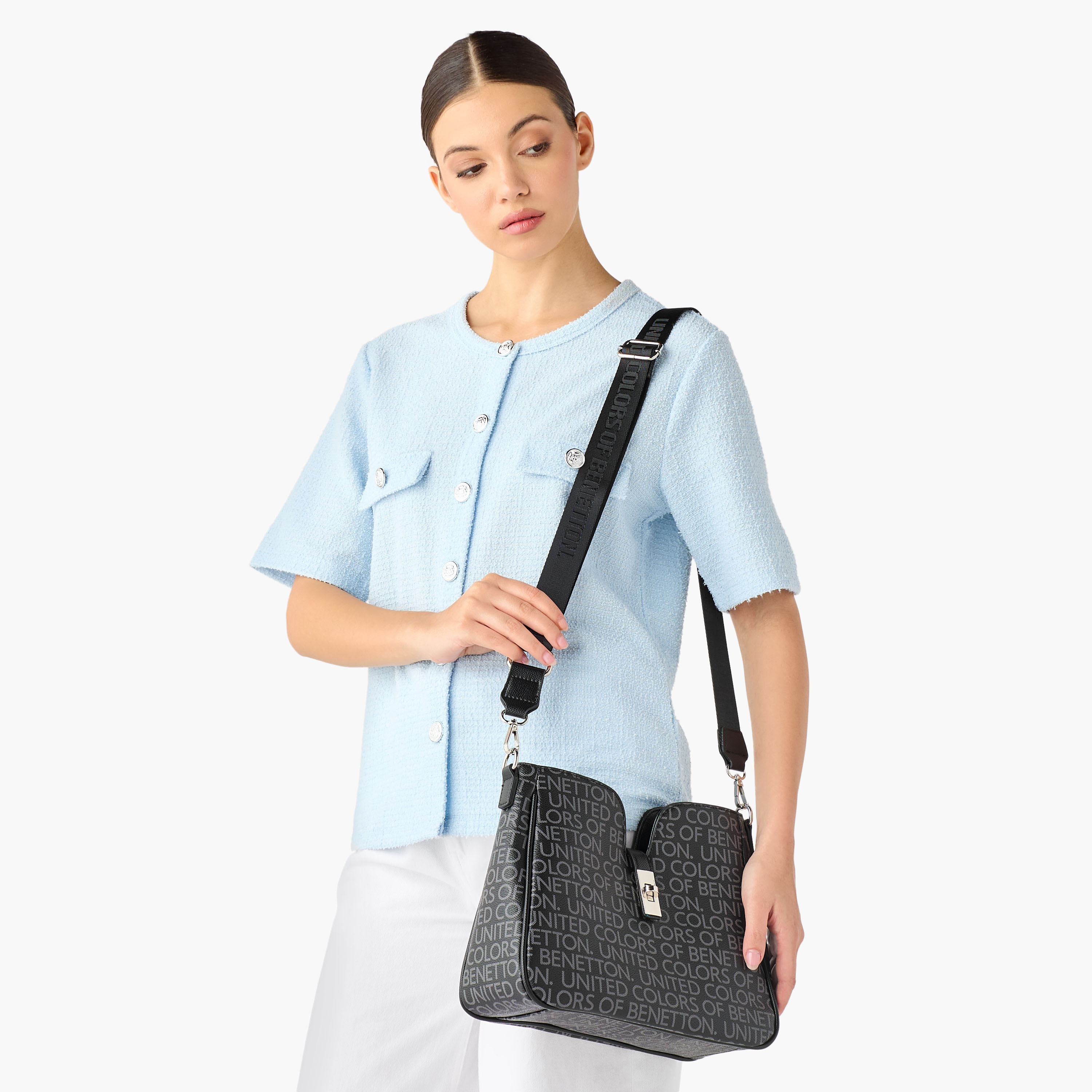 United Colors of Benetton Monogram Print Shoulder Bag with Detachable Strap-women-bagsandwallets-handbags-image-8