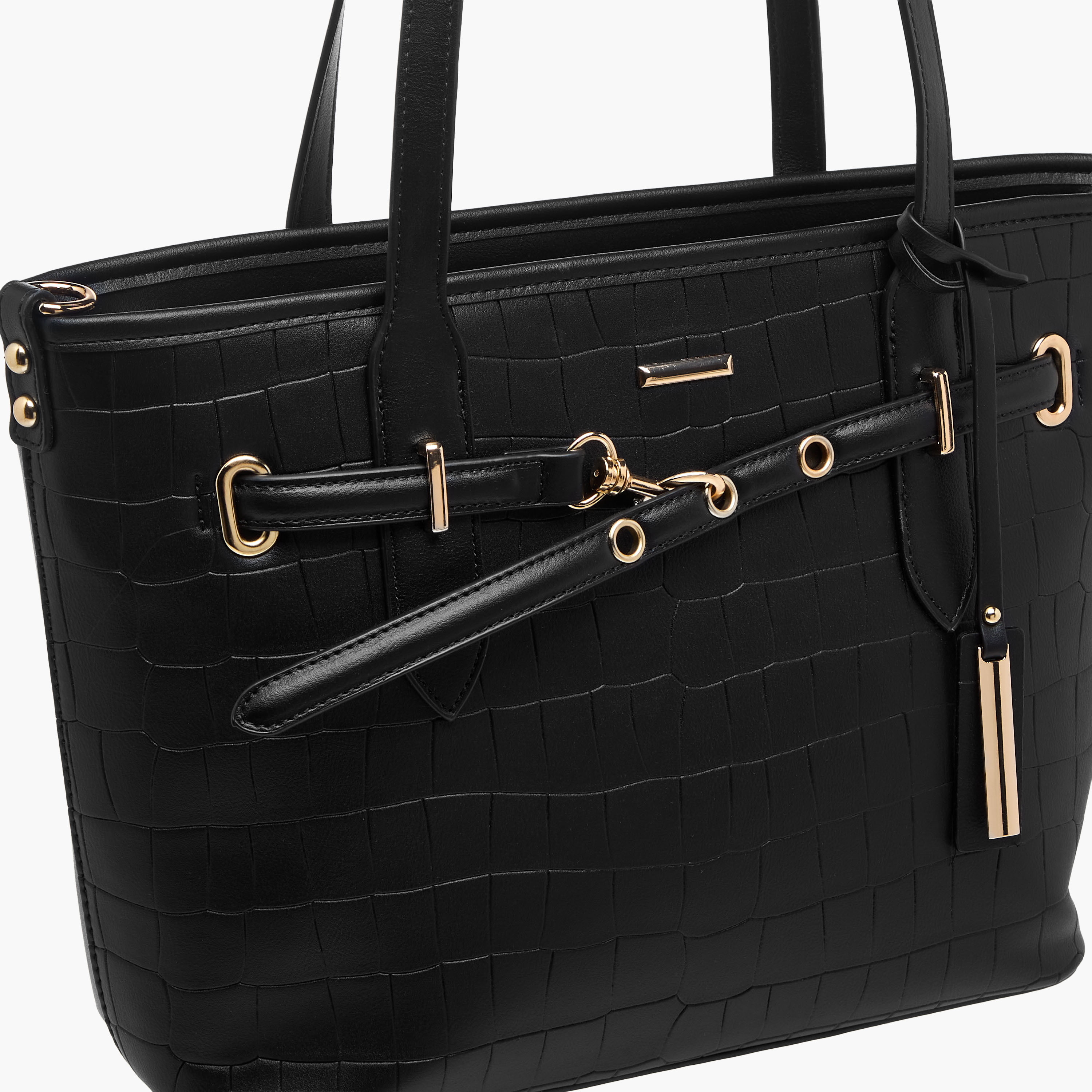 Sasha Sam Textured Tote Bag with Detachable Strap-women-bagsandwallets-handbags-image-5