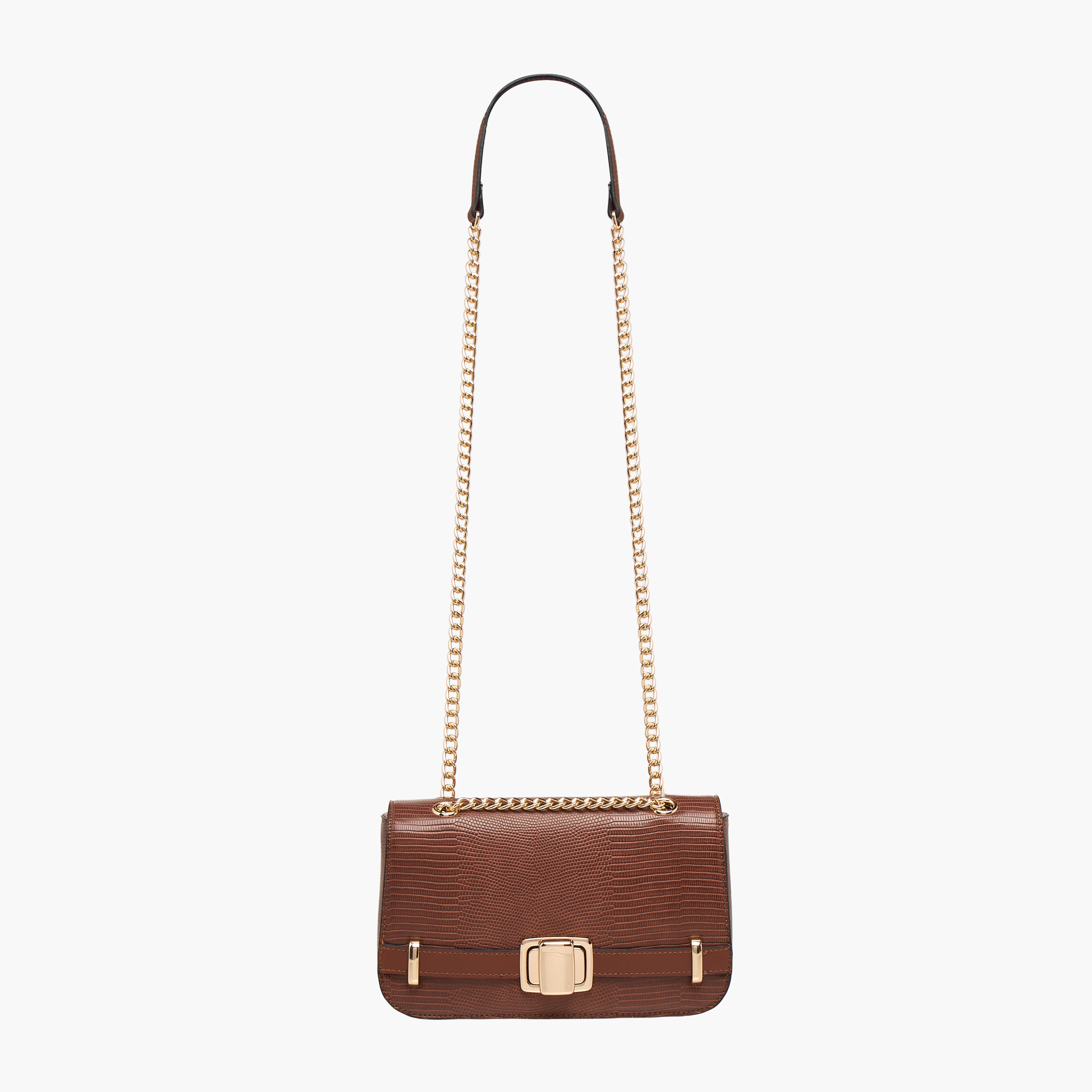 Sasha Jul Textured Crossbody Bag with Chain Strap-women-bagsandwallets-handbags-image-3