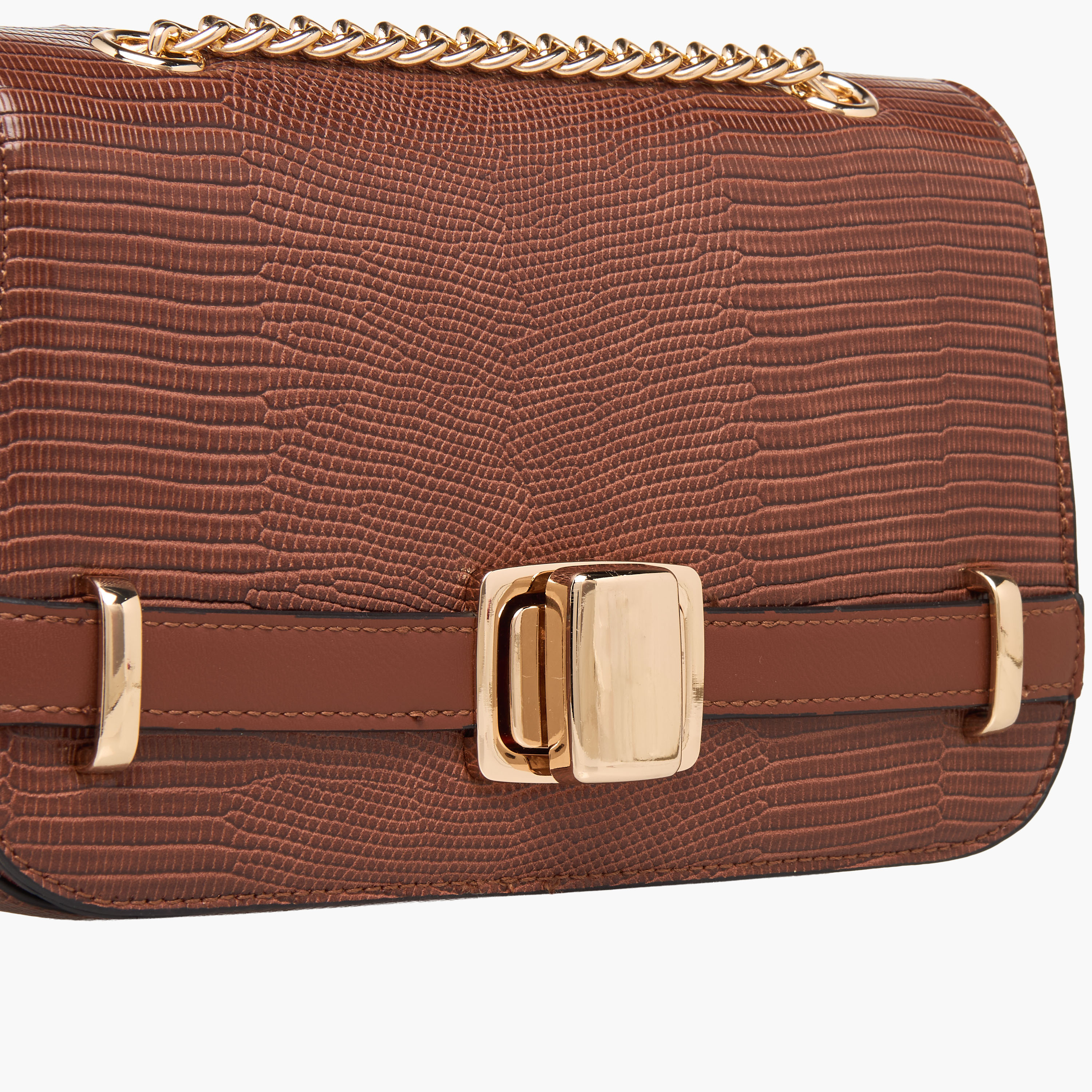 Sasha Jul Textured Crossbody Bag with Chain Strap-women-bagsandwallets-handbags-image-5