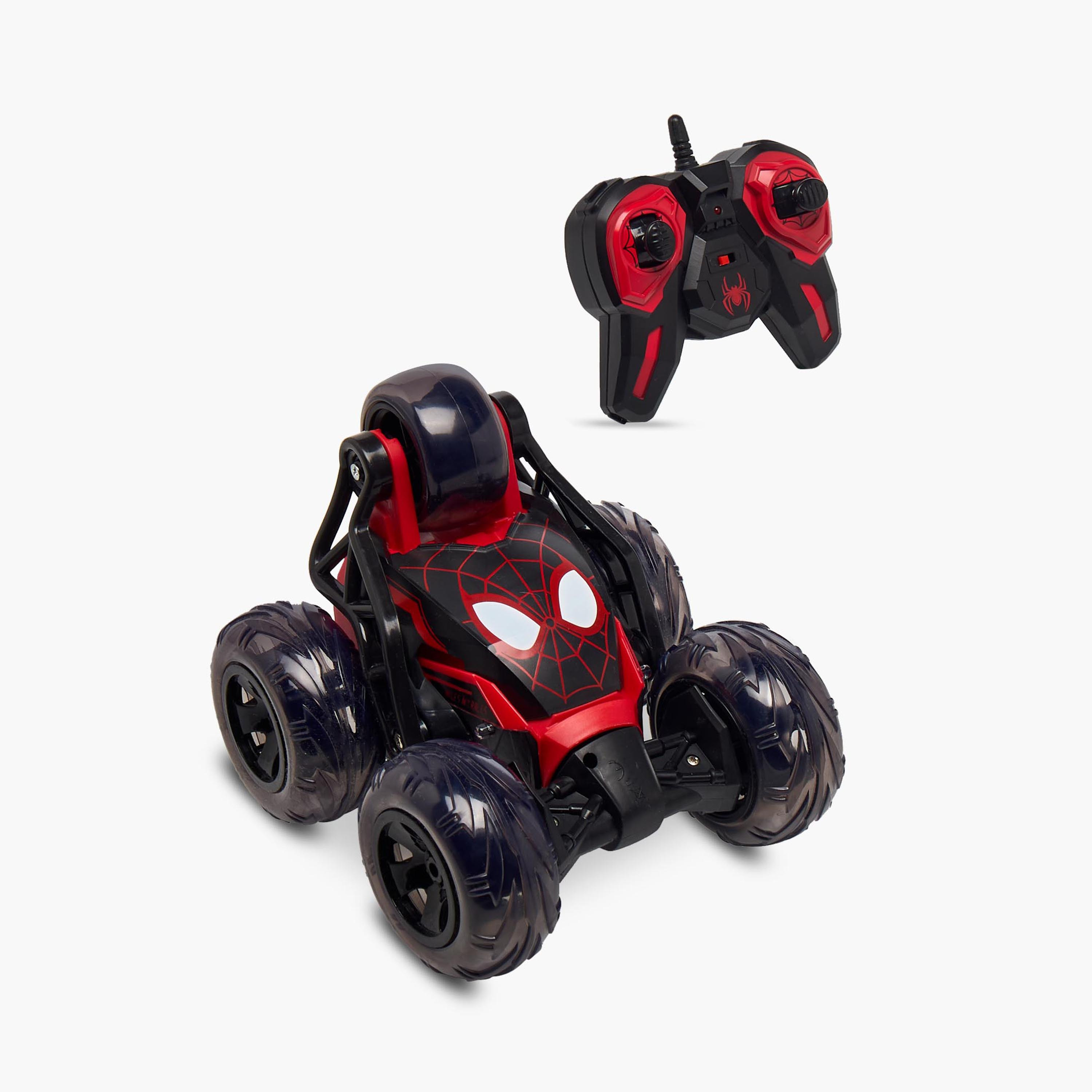 Spider-Man Miles Morales Remote Control Wheel Spinner Stunt Toy Car-toys-remotecontrolledvehicles-rccars-image-1