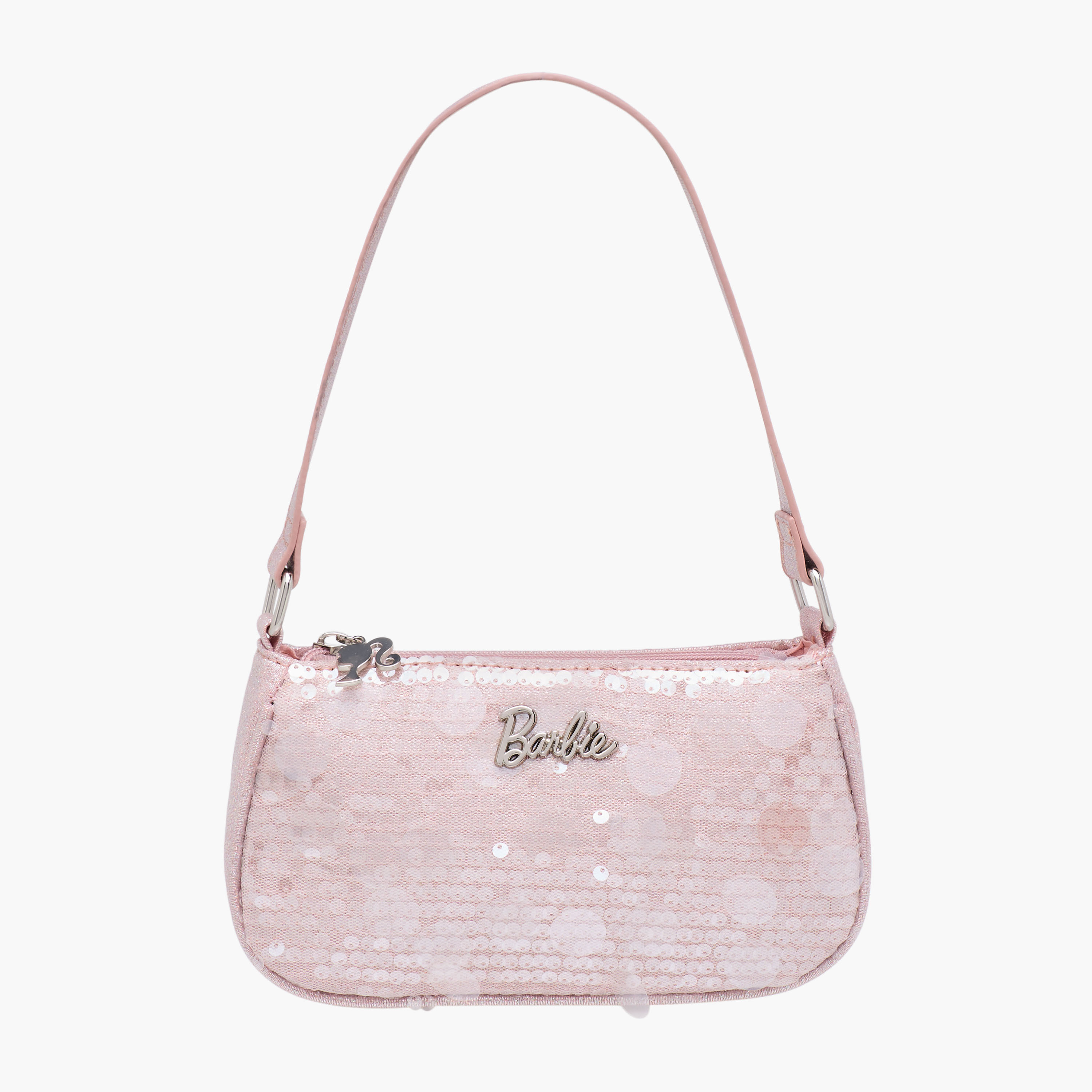 Barbie Embellished Shoulder Bag with Strap Handle-girls-accessories-bags-image-1
