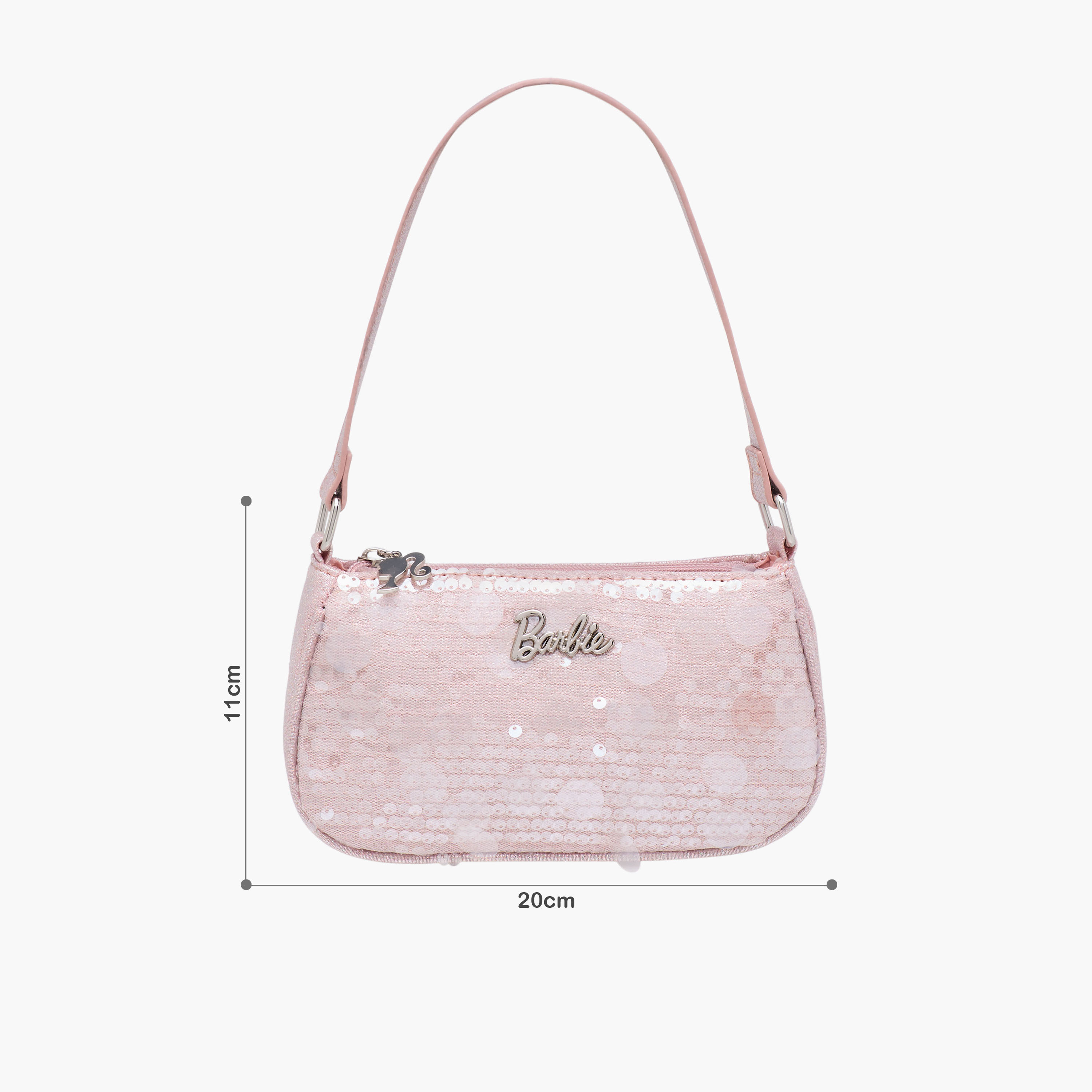 Barbie Embellished Shoulder Bag with Strap Handle-girls-accessories-bags-image-2