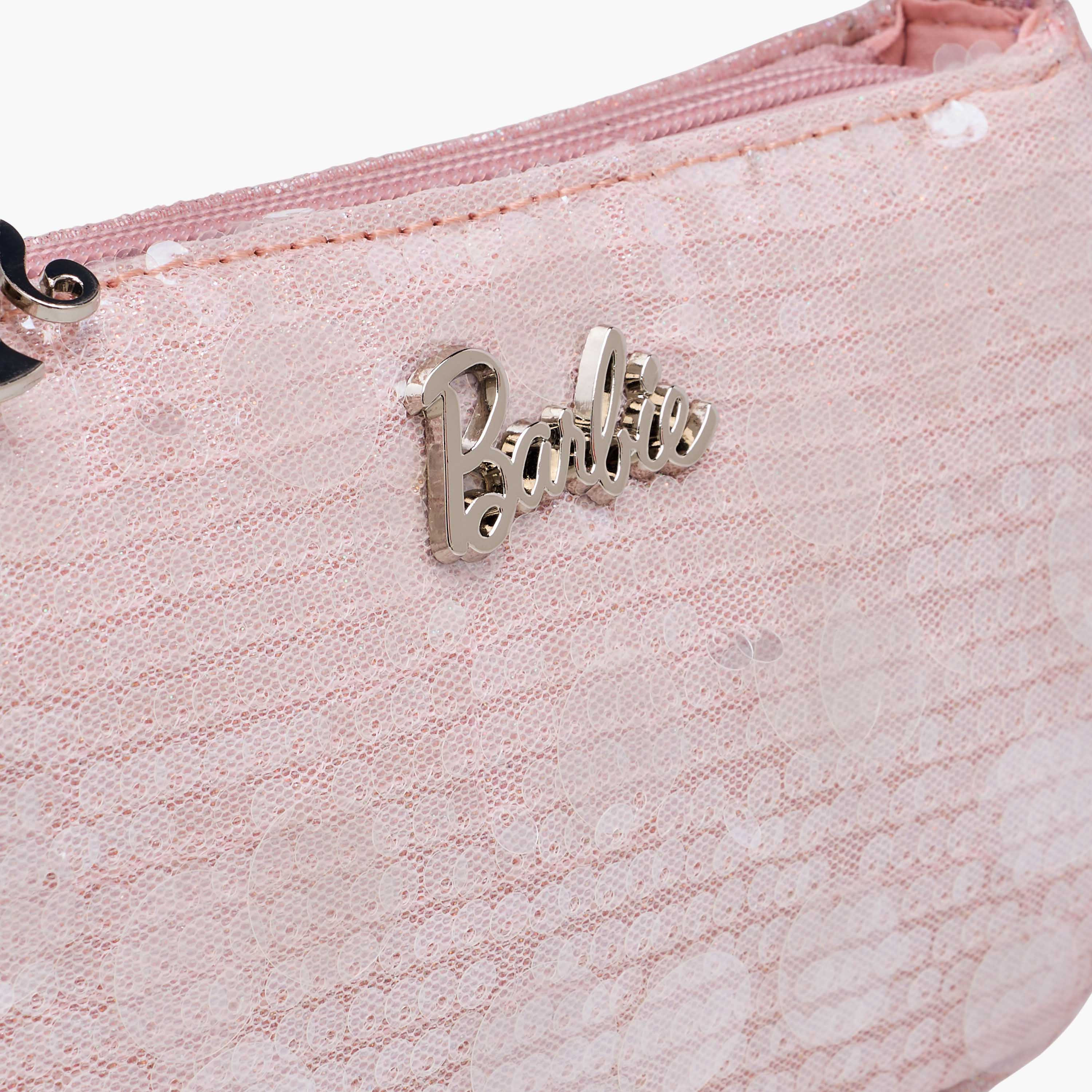 Barbie Embellished Shoulder Bag with Strap Handle-girls-accessories-bags-image-5