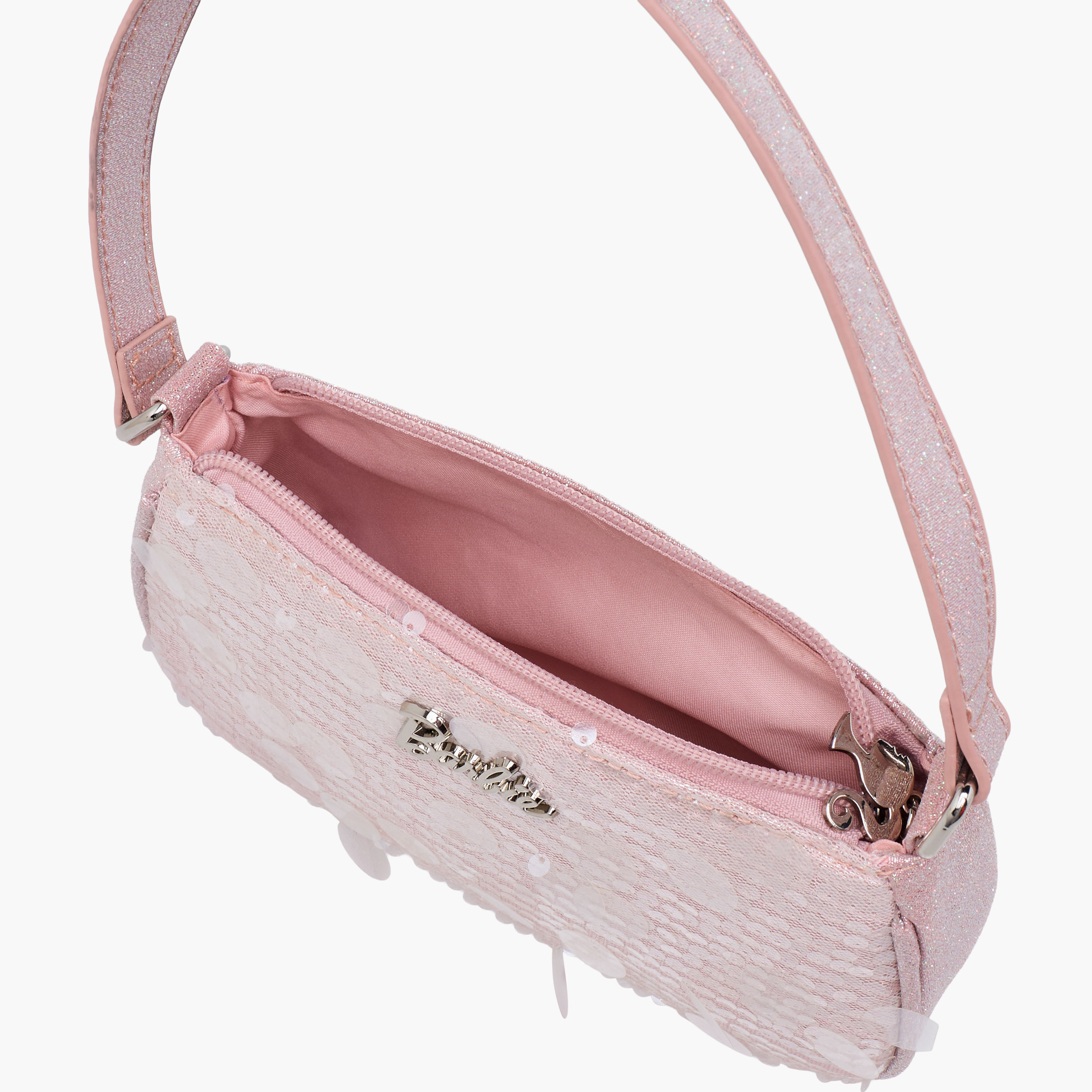 Barbie Embellished Shoulder Bag with Strap Handle-girls-accessories-bags-image-7