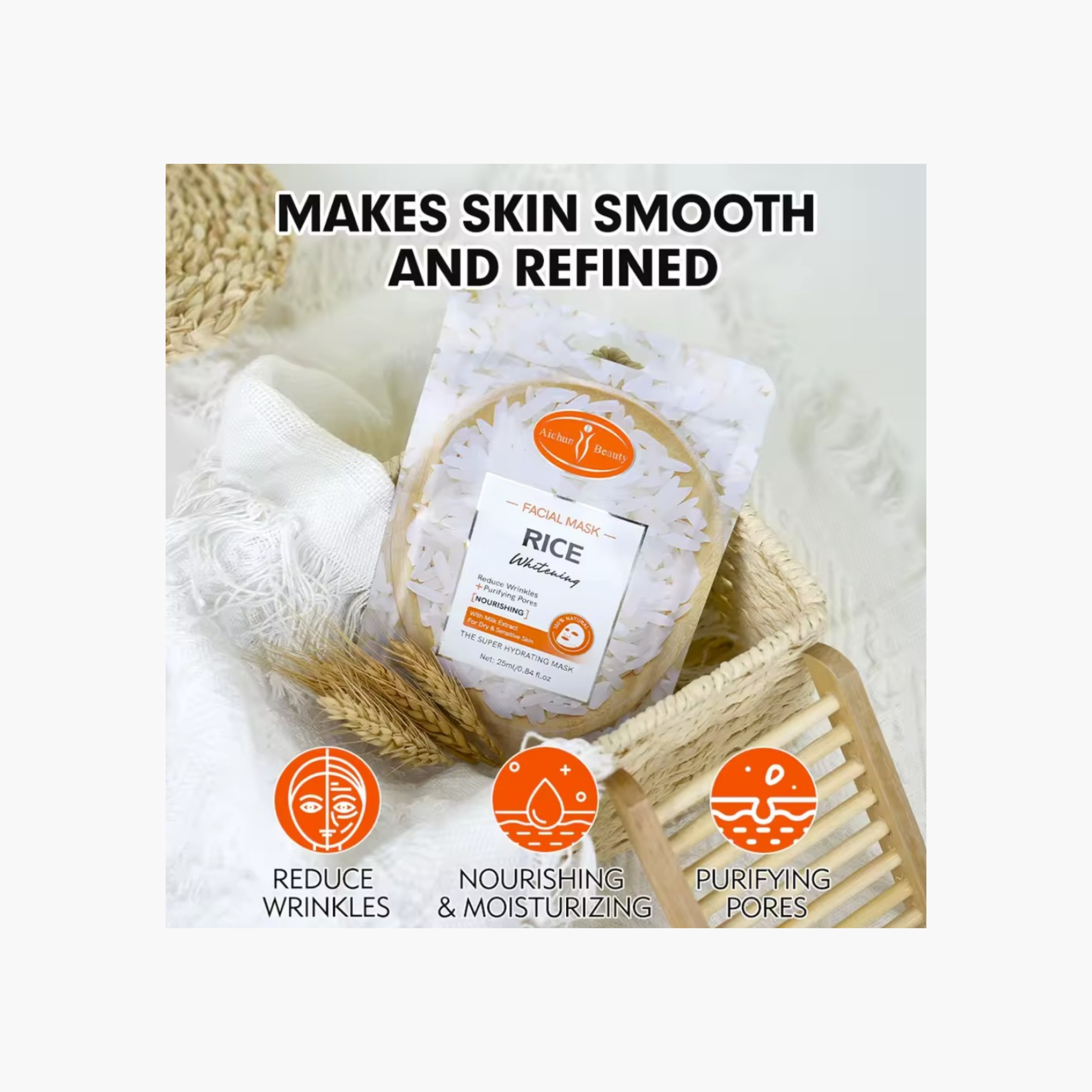 Aichun Rice Whitening Facial Mask-beautyandpersonalcare-skin-masks-masksandpeels-image-2