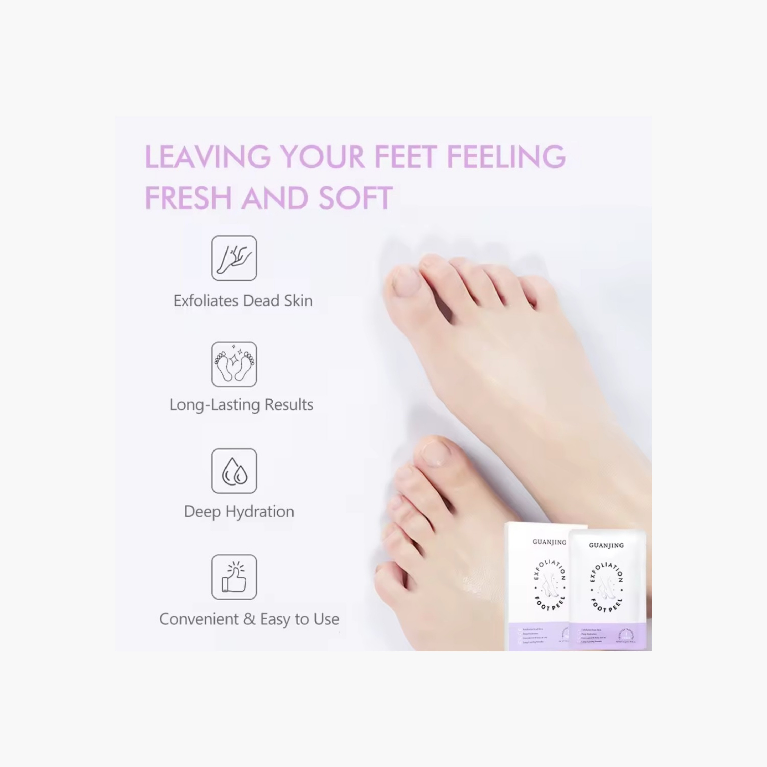 Guanjing Exfoliating Foot Peel Mask-beautyandpersonalcare-skin-masks-masksandpeels-image-2