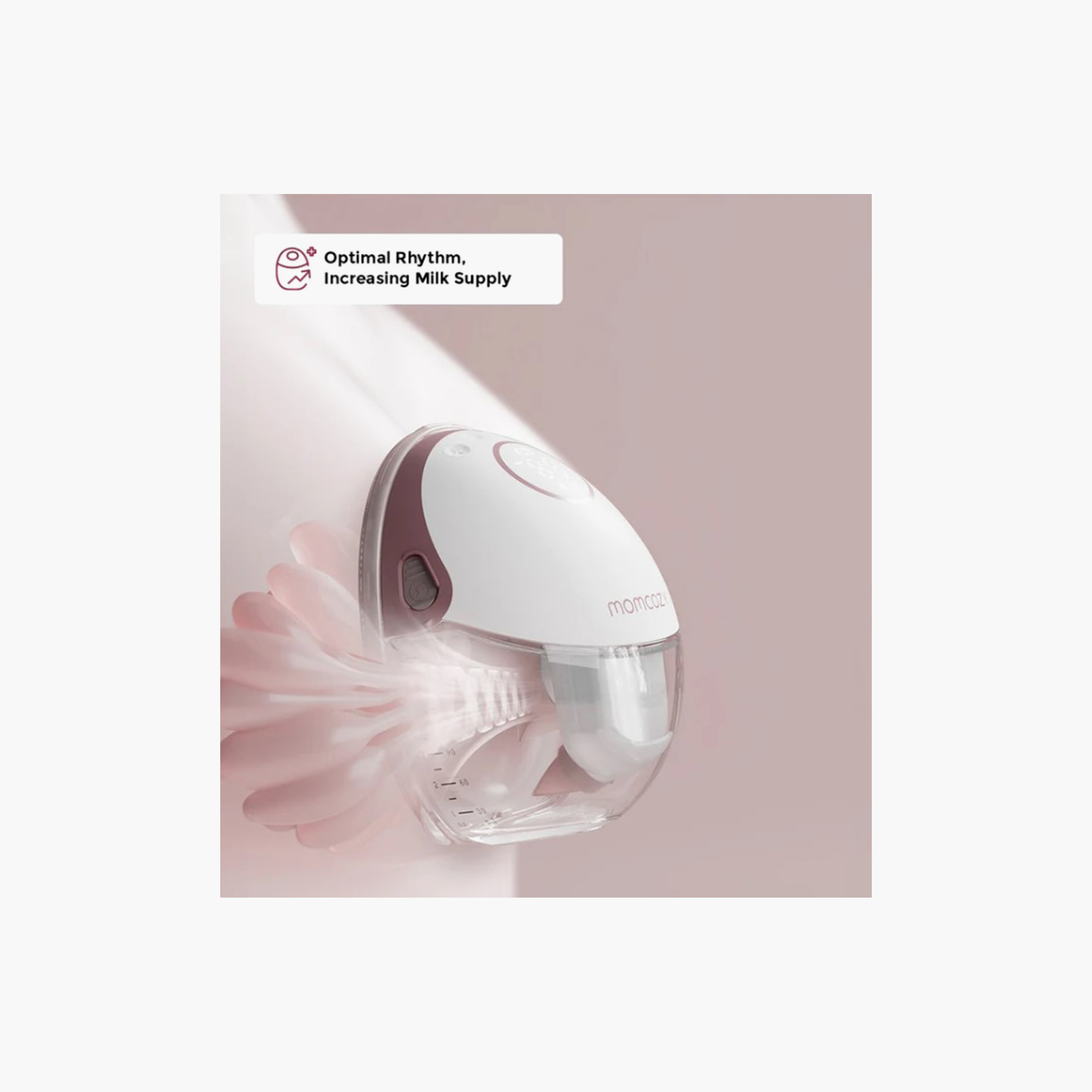 Momcozy M6 Mobile Style Hands-Free Single Breast Pump with 3 Modes & 9 Levels - White-baby-feeding-breastfeedingandcare-image-6