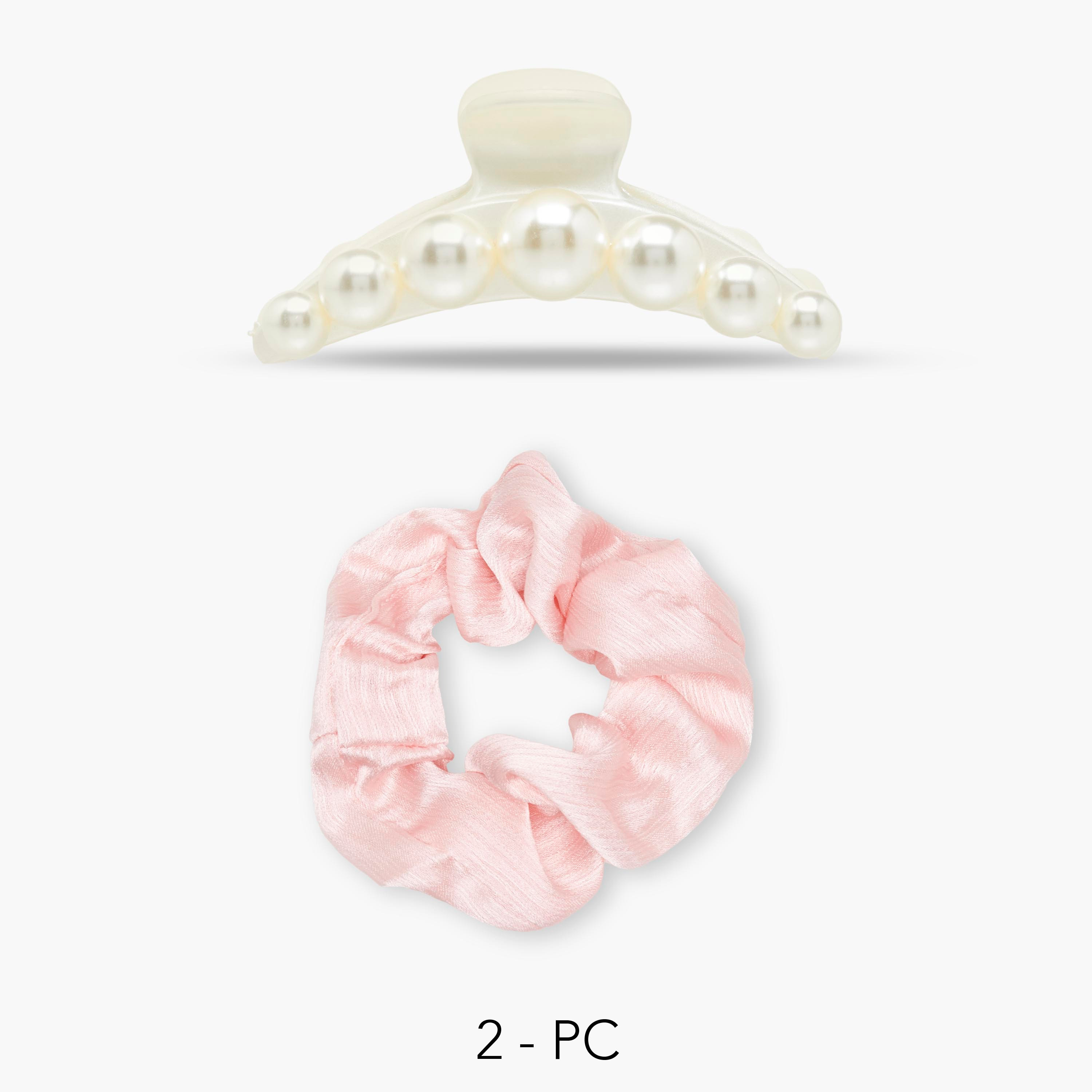 Set of 2 - Scrunchie and Hair Clamp-women-hairaccessories-sets-image-1