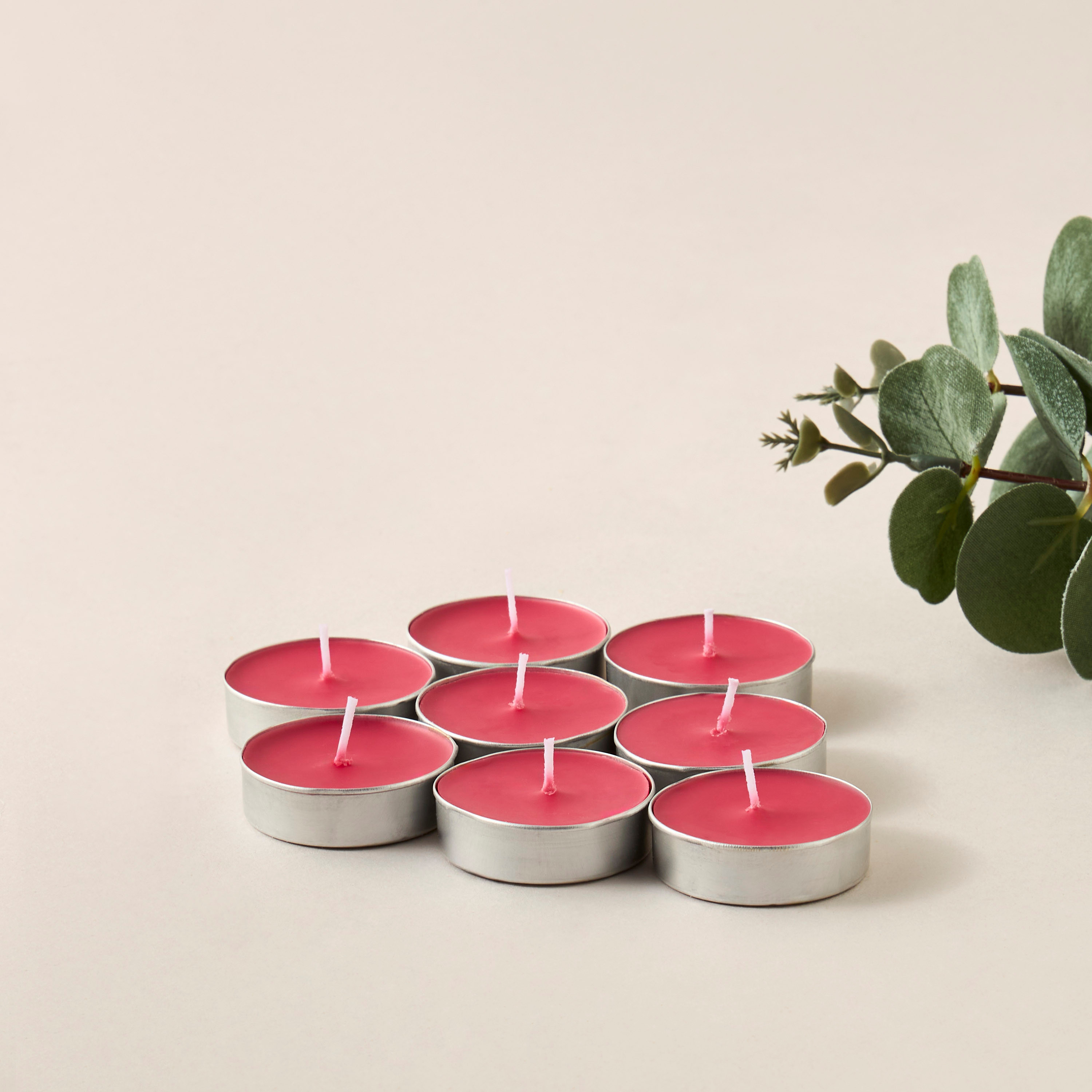 Kamaya 9-Piece Delight Rose & Lavender Tealight Candle Set - 10 gms-household-homefragrance-candles-image-1