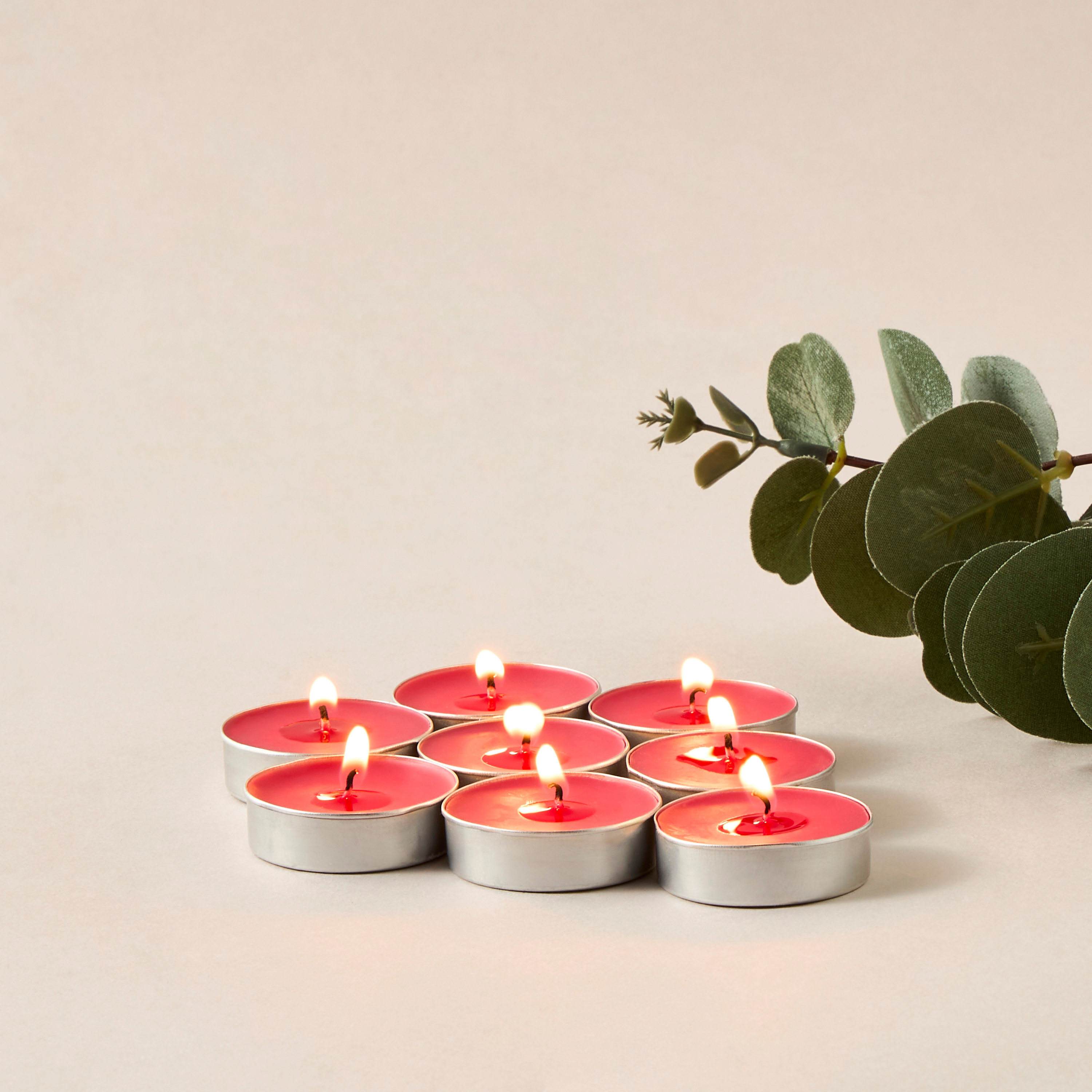 Kamaya 9-Piece Delight Rose & Lavender Tealight Candle Set - 10 gms-household-homefragrance-candles-image-4