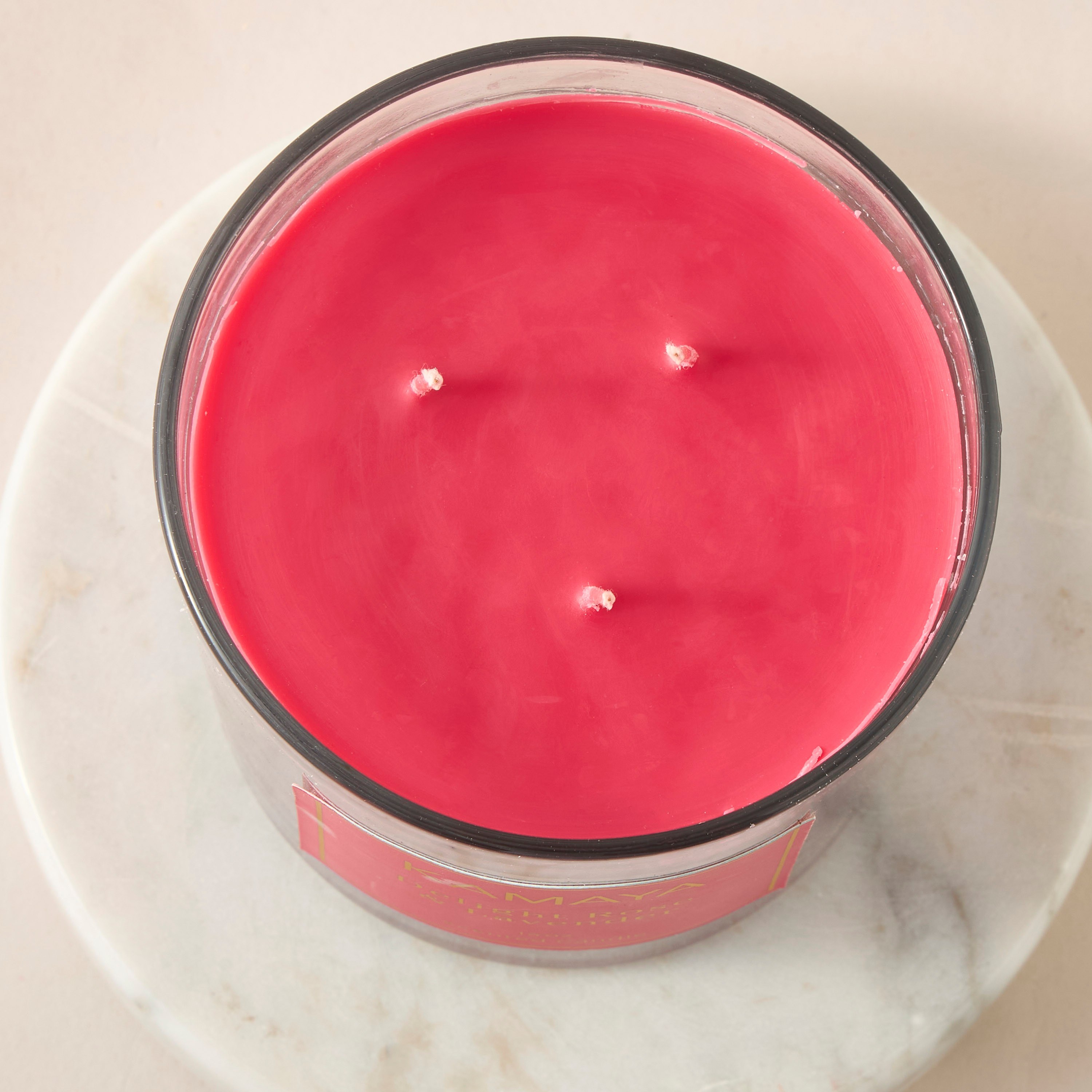 Kamaya Rose & Lavender 3-Wick Jar Candle - 400 gms-household-homefragrance-candles-image-3