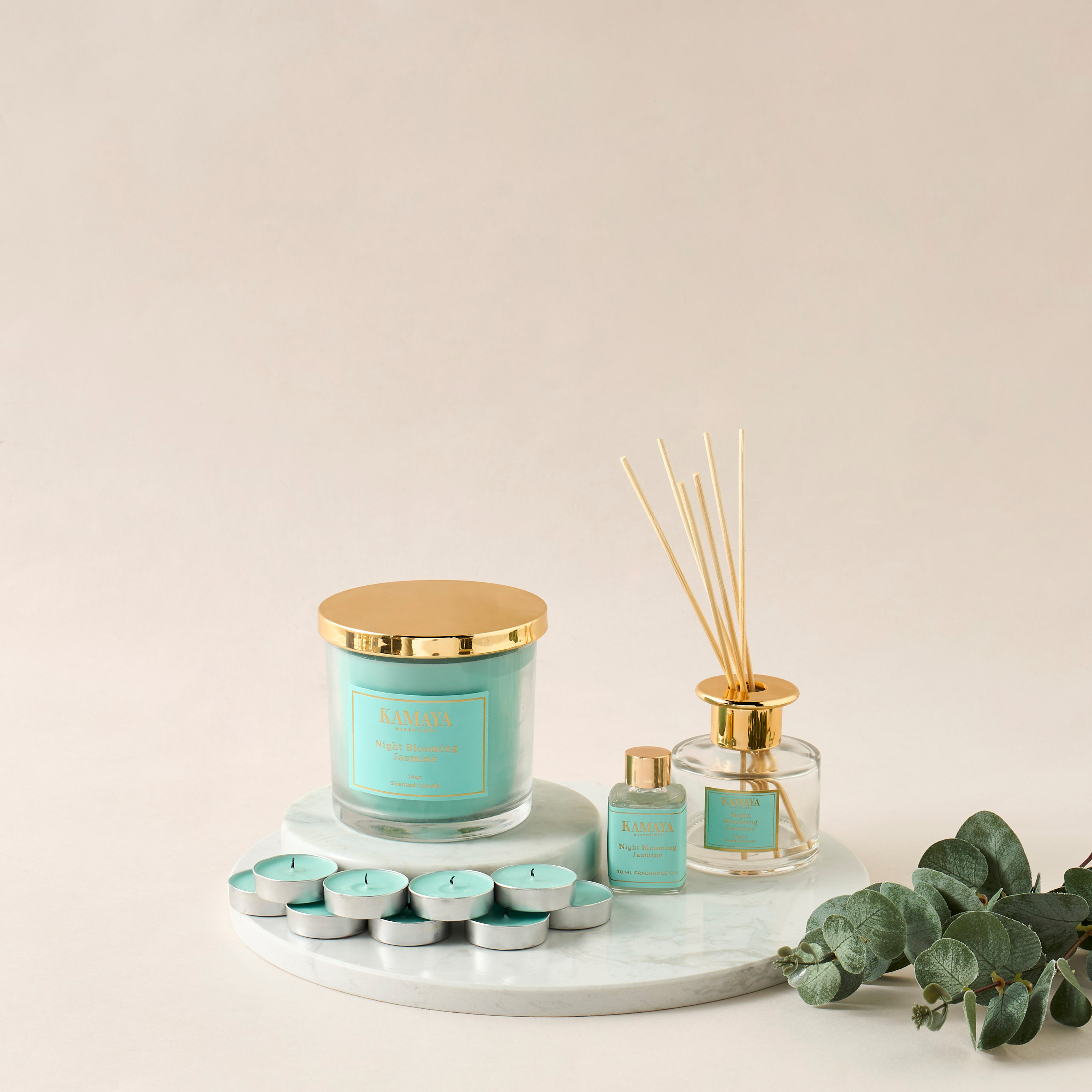 Kamaya Night Blooming Jasmine Scented Reed Diffuser Set - 100 ml-household-homefragrance-reeddiffusers-image-4