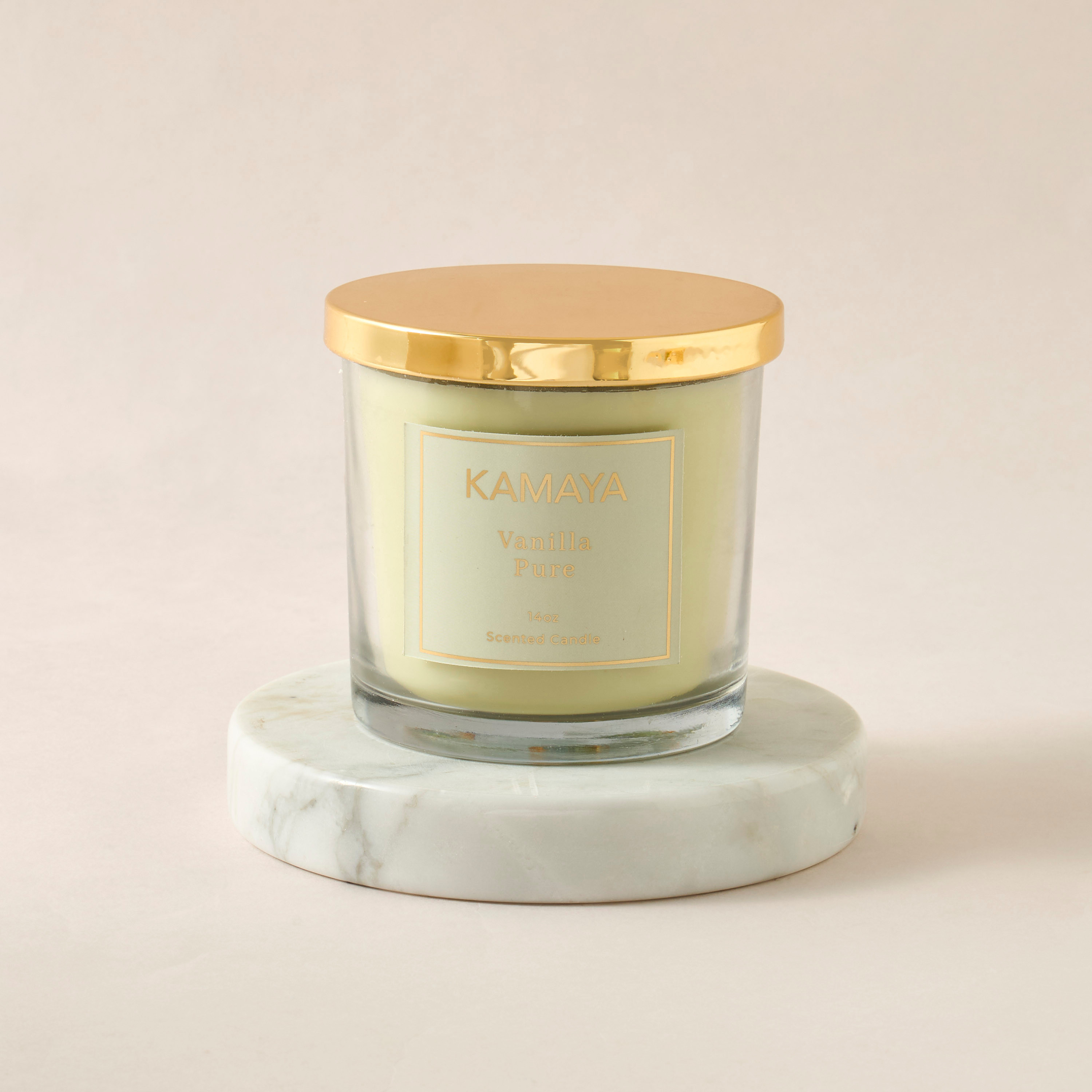 Kamaya Vanilla Pure 3-Wick Jar Candle - 400 gms-household-homefragrance-candles-image-2