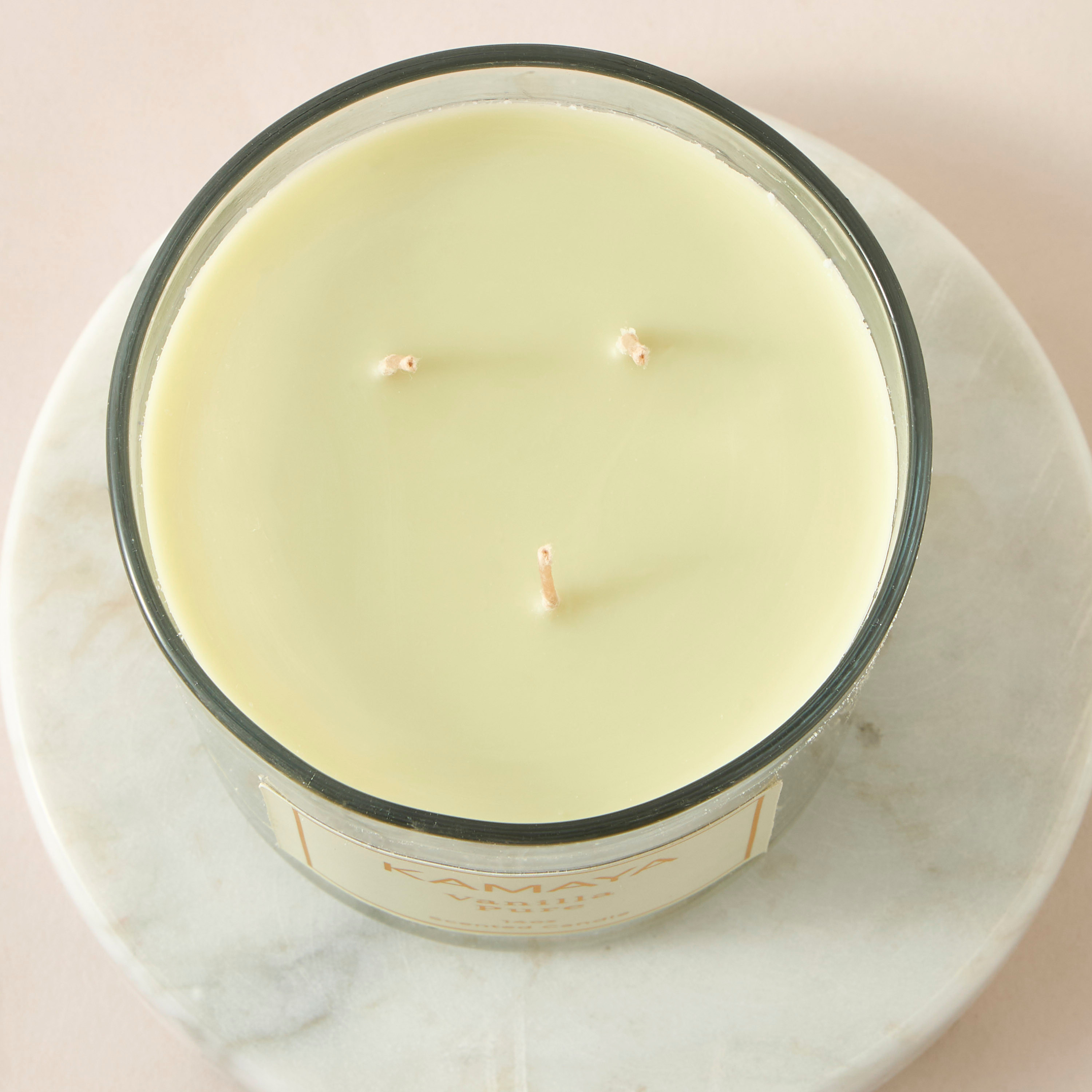 جرة شموع بـ3 فتائل فانيليا بيور من كامايا - 400 جم-household-homefragrance-candles-image-3