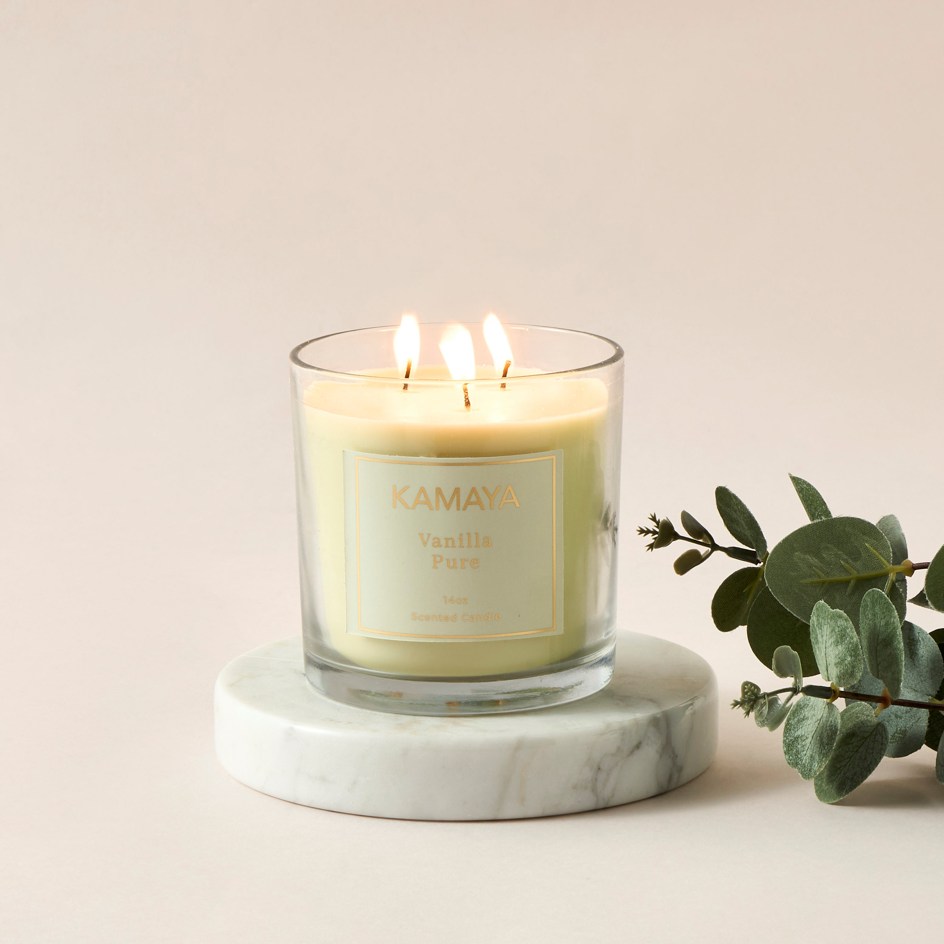 Kamaya Vanilla Pure 3-Wick Jar Candle - 400 gms-household-homefragrance-candles-image-4