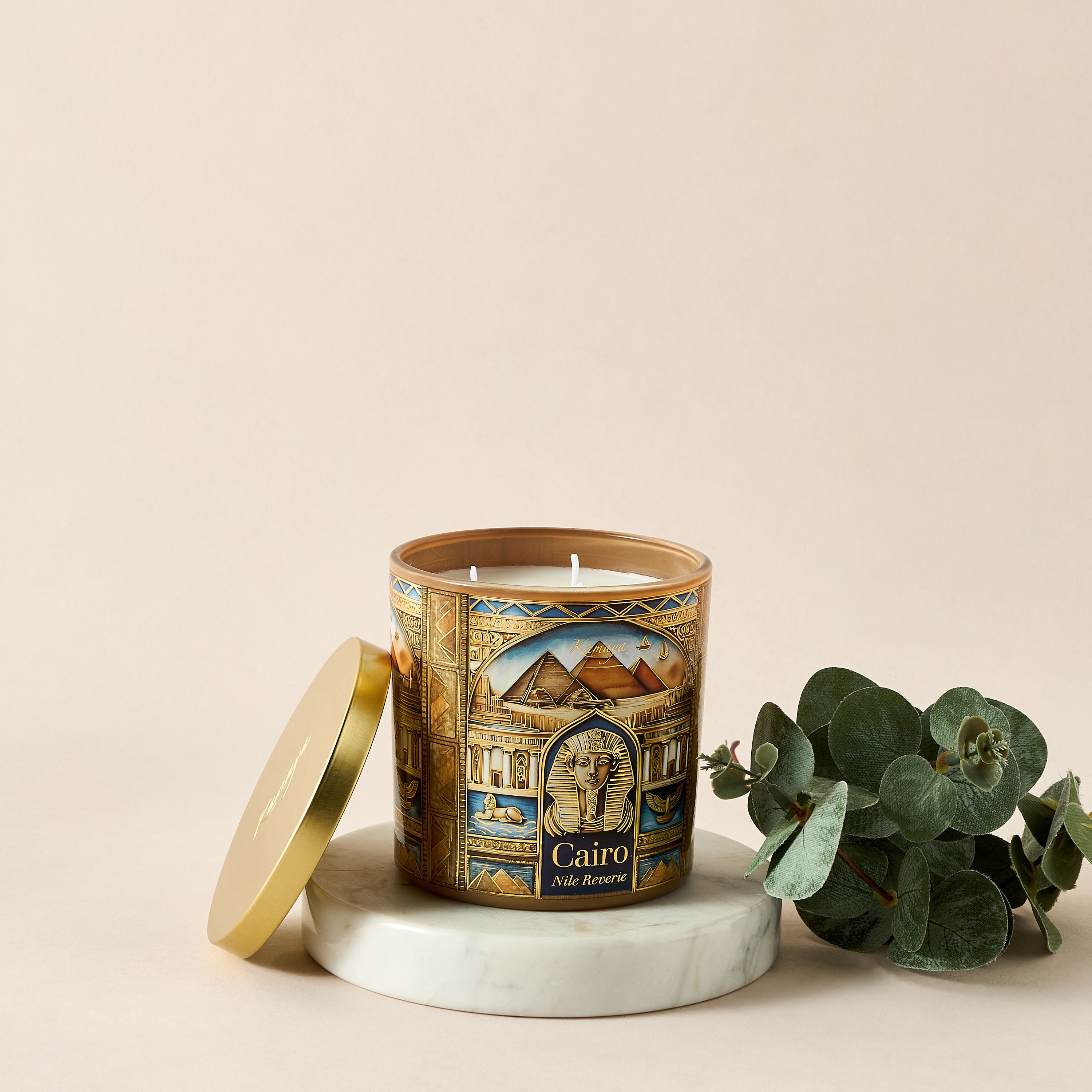 شمعة جرة معطرة نايل ريفين كايرو من كاميا - 400 جرام-household-homefragrance-candles-image-1