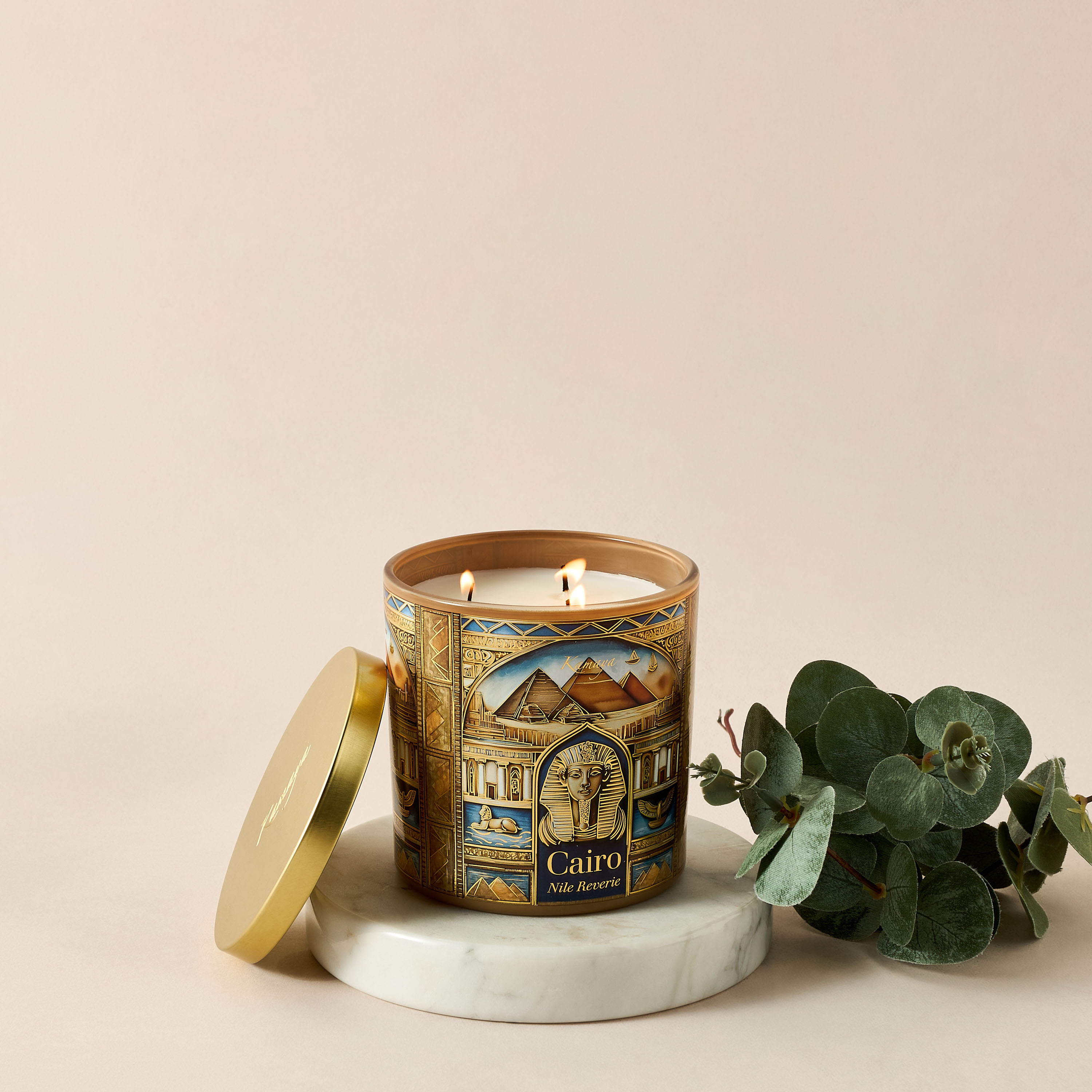 شمعة جرة معطرة نايل ريفين كايرو من كاميا - 400 جرام-household-homefragrance-candles-image-4