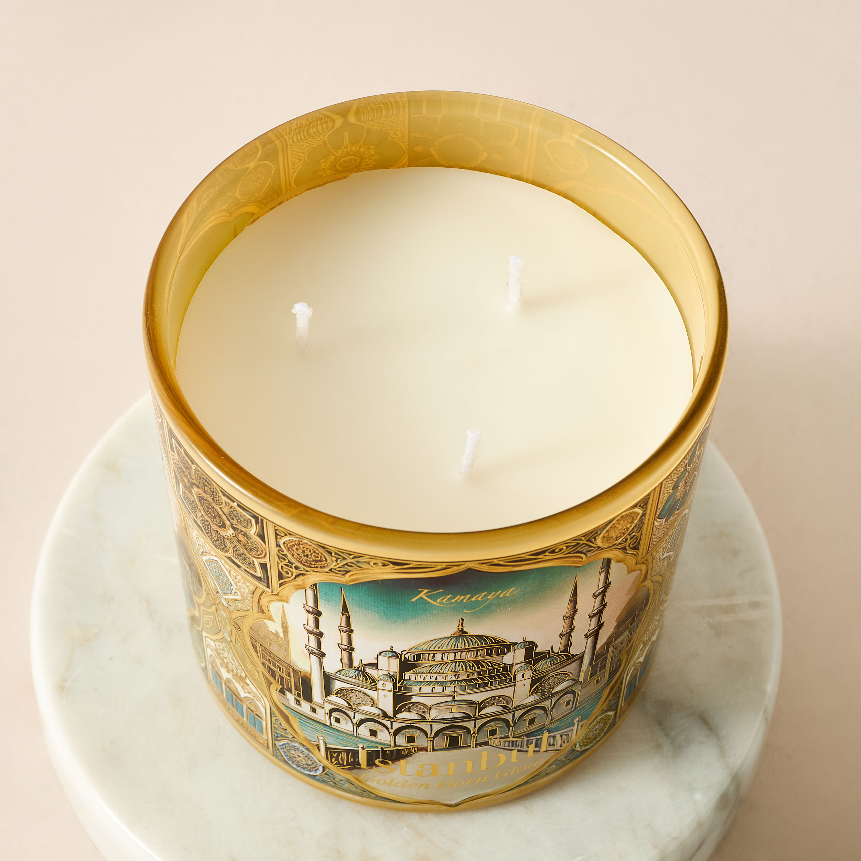 Kamaya Golder Horn Glow Scented Jar Candle - 400 gms-household-homefragrance-candles-image-3