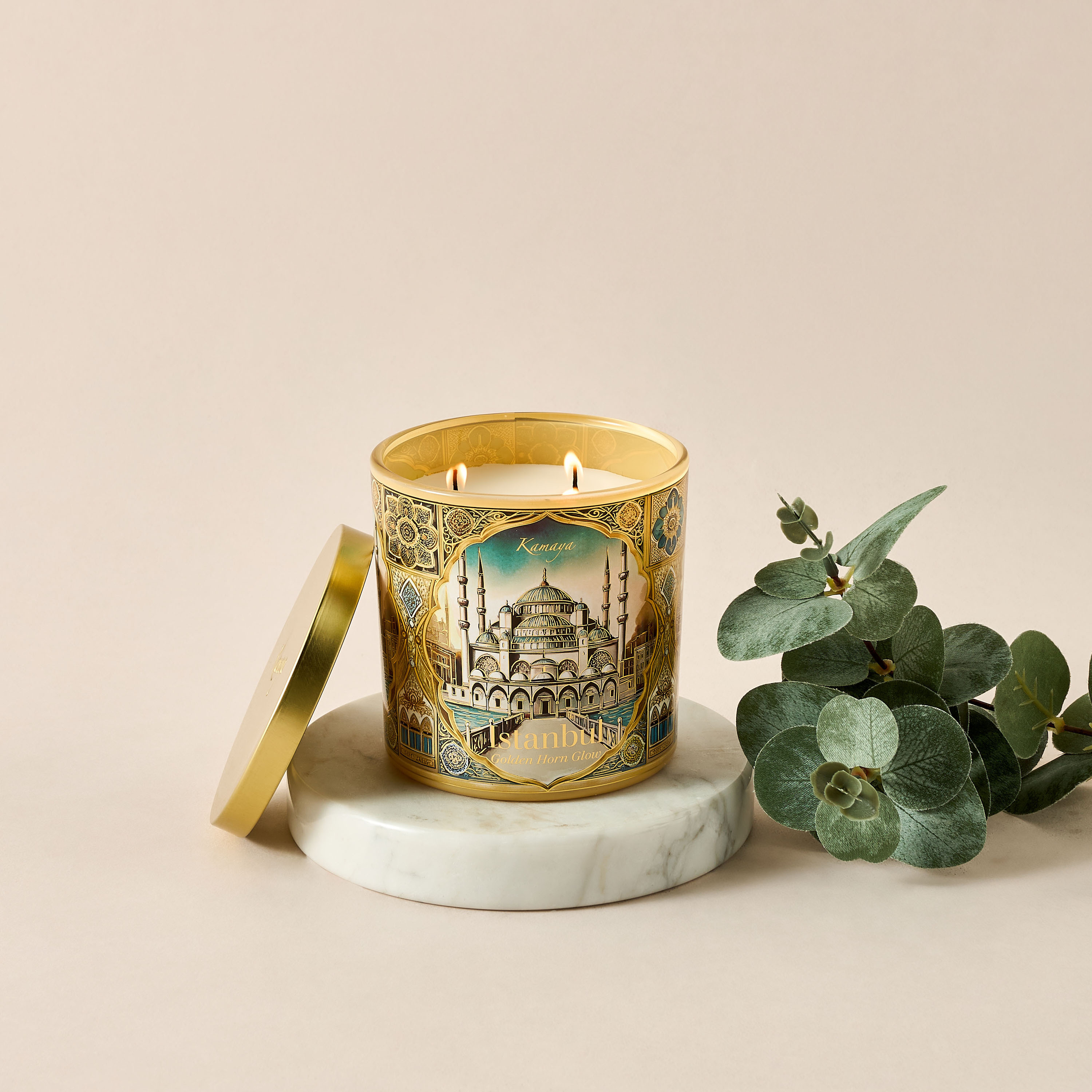 Kamaya Golder Horn Glow Scented Jar Candle - 400 gms-household-homefragrance-candles-image-4
