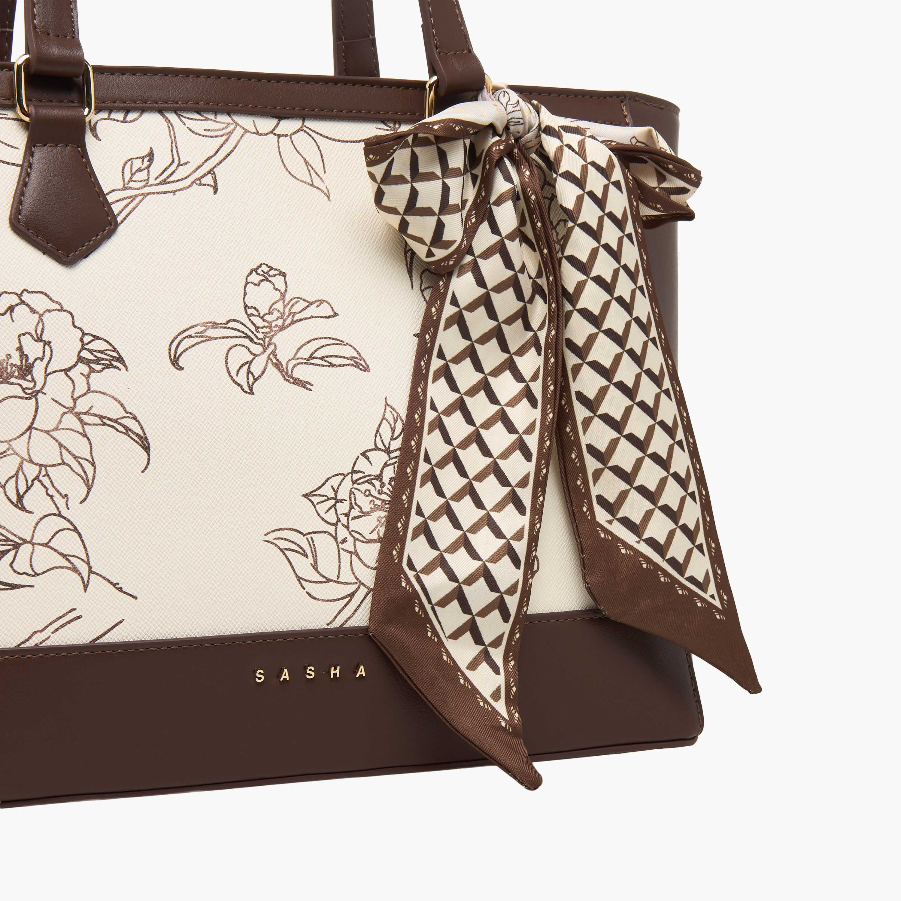 Sasha Kodes Floral Print Tote Bag with Double Handle-women-bagsandwallets-handbags-image-5