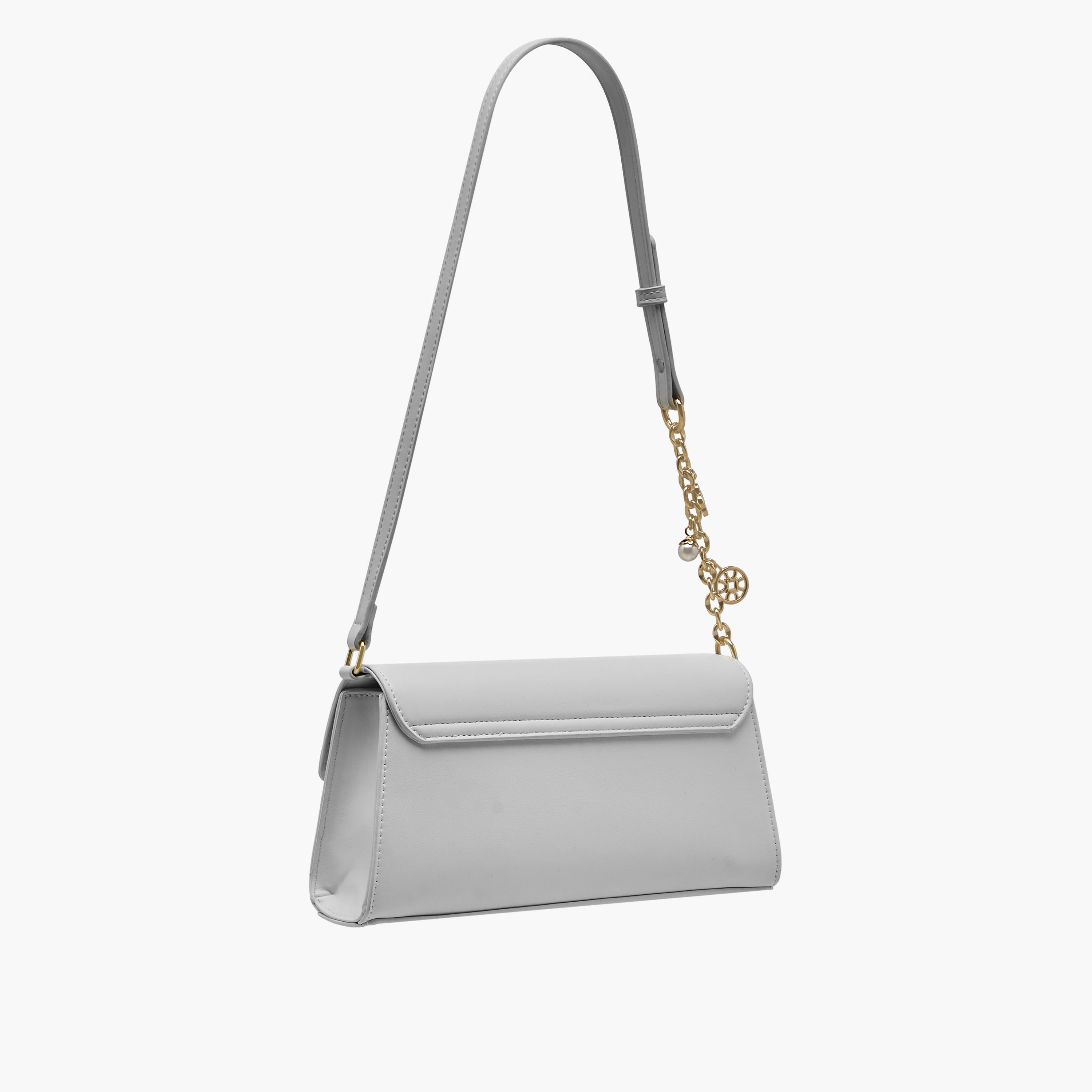 Sasha Kodes Embossed Shoulder Bag with Adjustable Strap-women-bagsandwallets-handbags-image-4