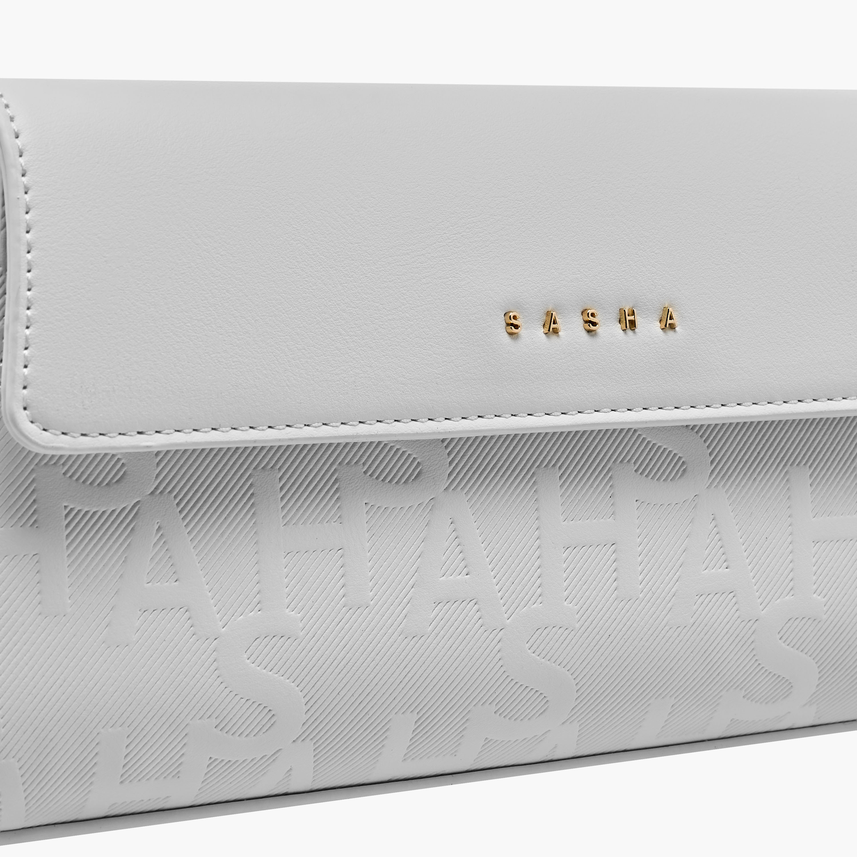 Sasha Kodes Embossed Shoulder Bag with Adjustable Strap-women-bagsandwallets-handbags-image-5