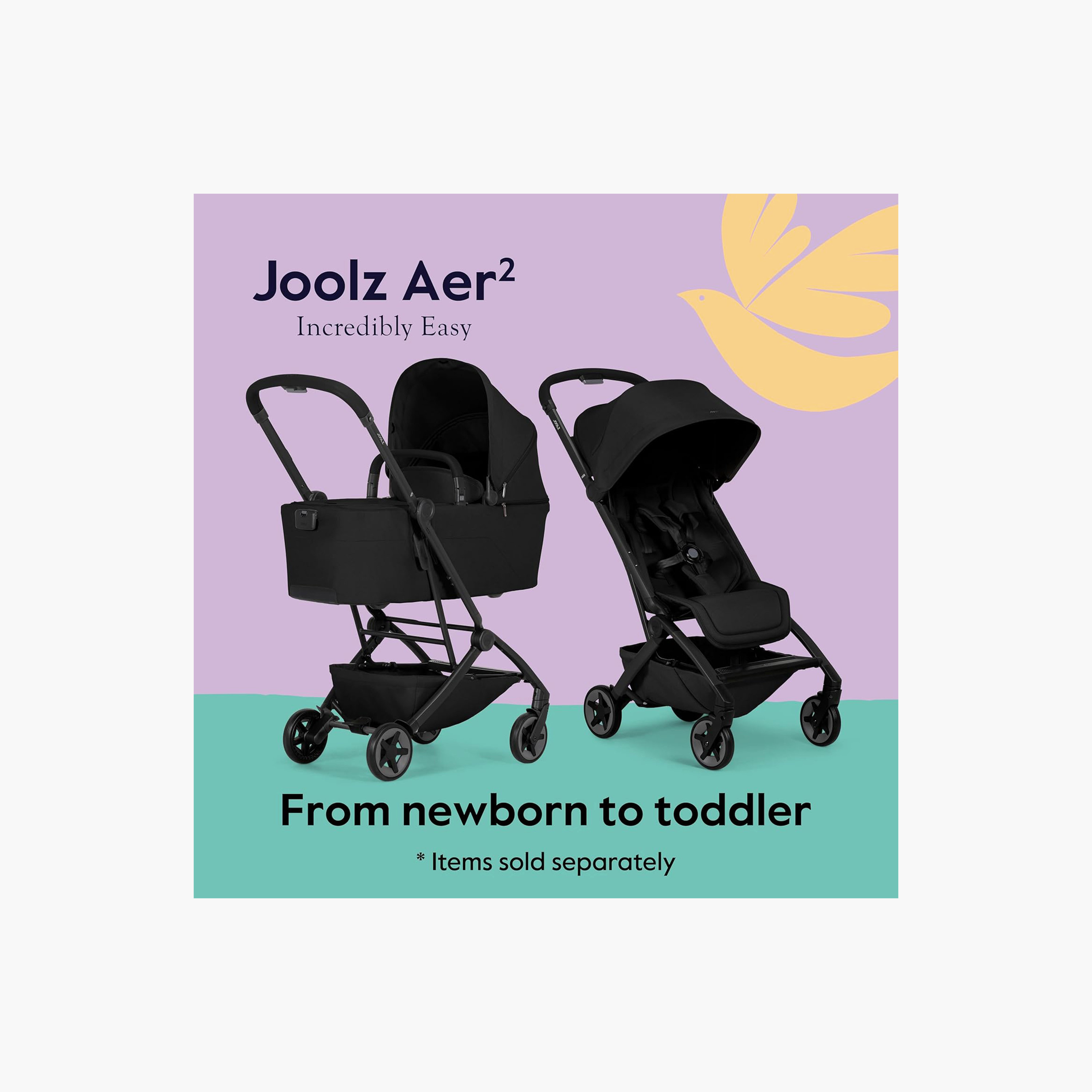 Joolz Aer2 Stroller with Aluminium Frame and One Touch Folding System-baby-gear-strollersandprams-strollers-image-5