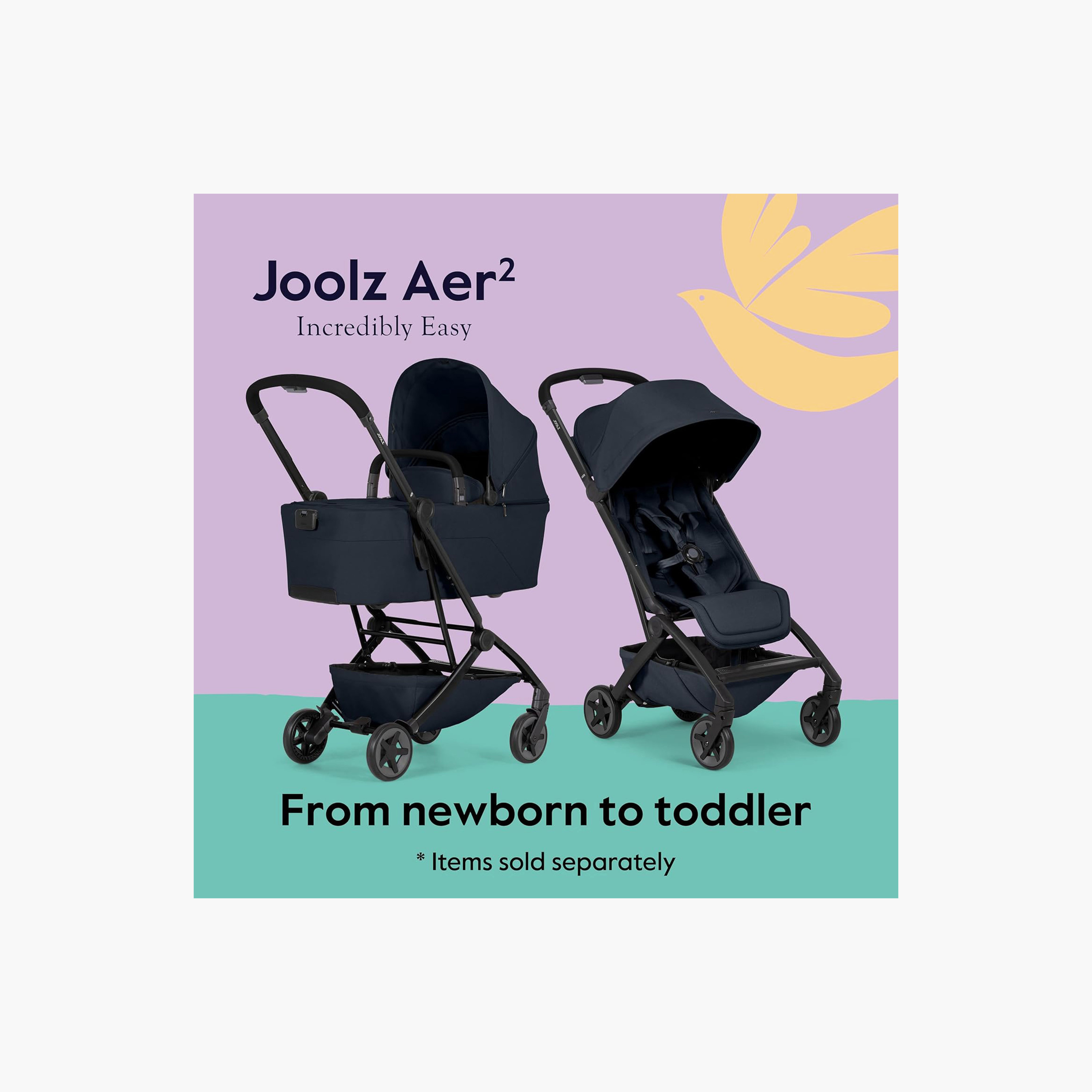 Joolz Aer2 Stroller with Aluminium Frame and One Touch Folding System-baby-gear-strollersandprams-strollers-image-5
