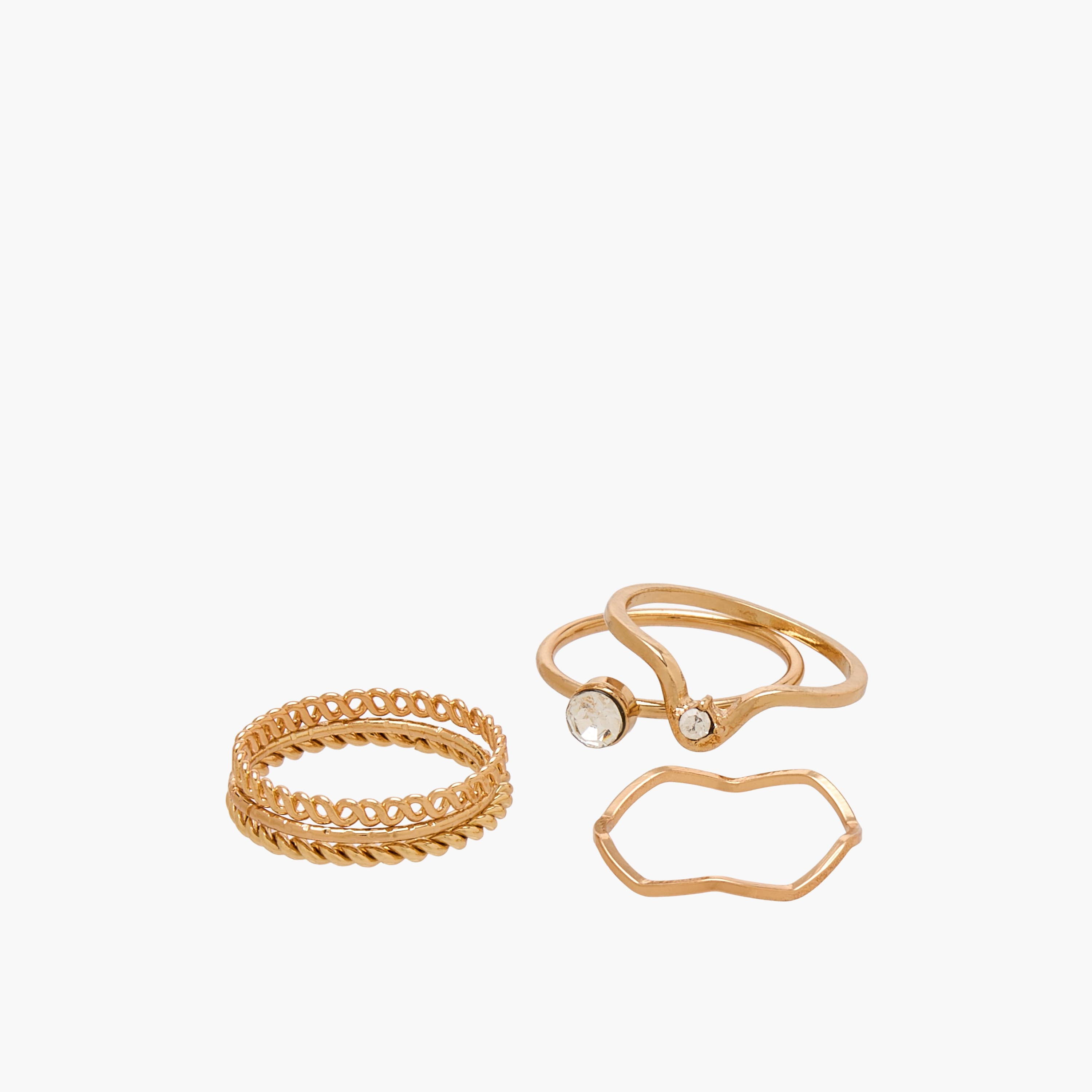 Set of 6 - Gold Tone Ring with Assorted Design-women-watchesandjewellery-jewellery-rings-image-2