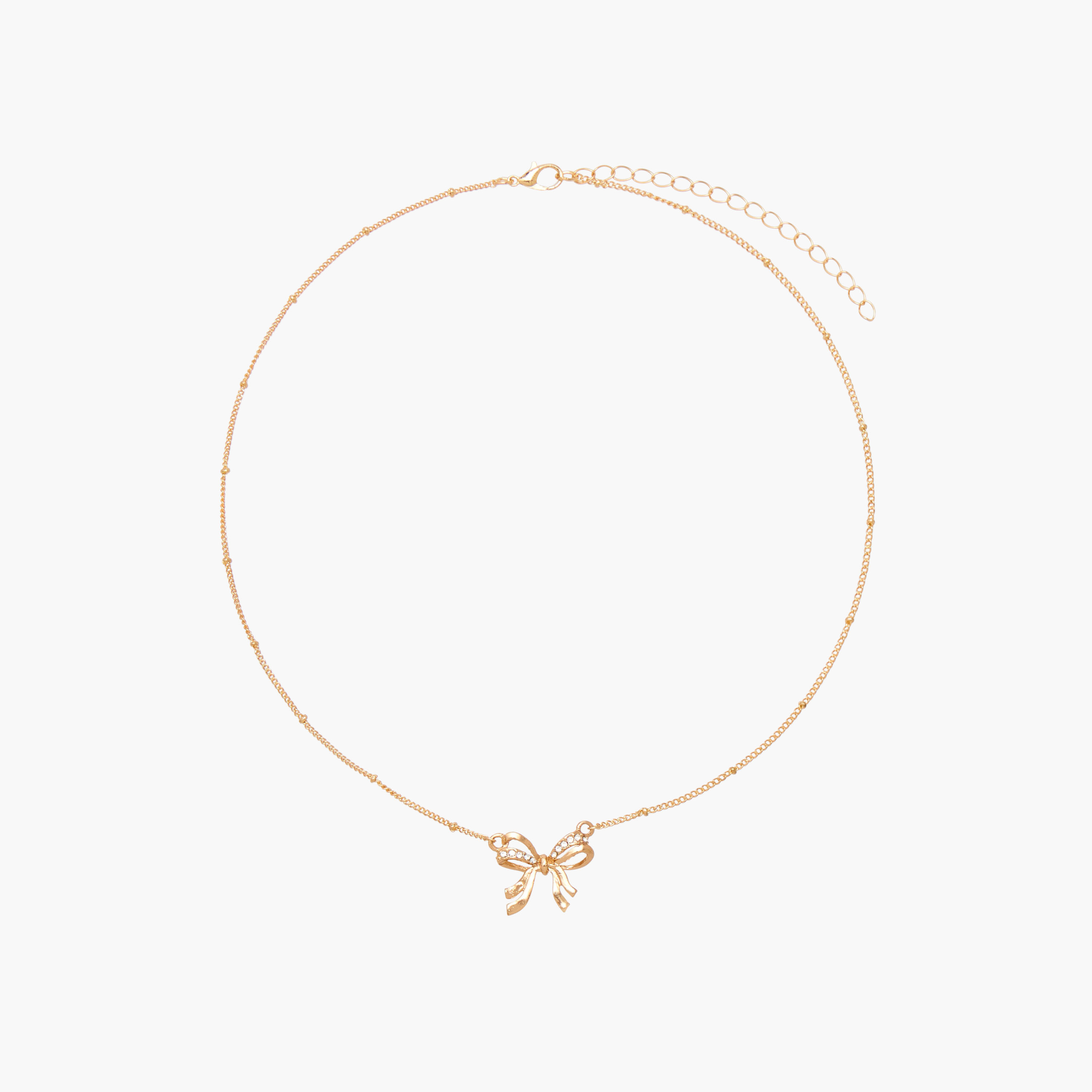 عقد مزين بدلاية فيونكة ولون ذهبي-women-watchesandjewellery-jewellery-necklacesandpendants-image-1