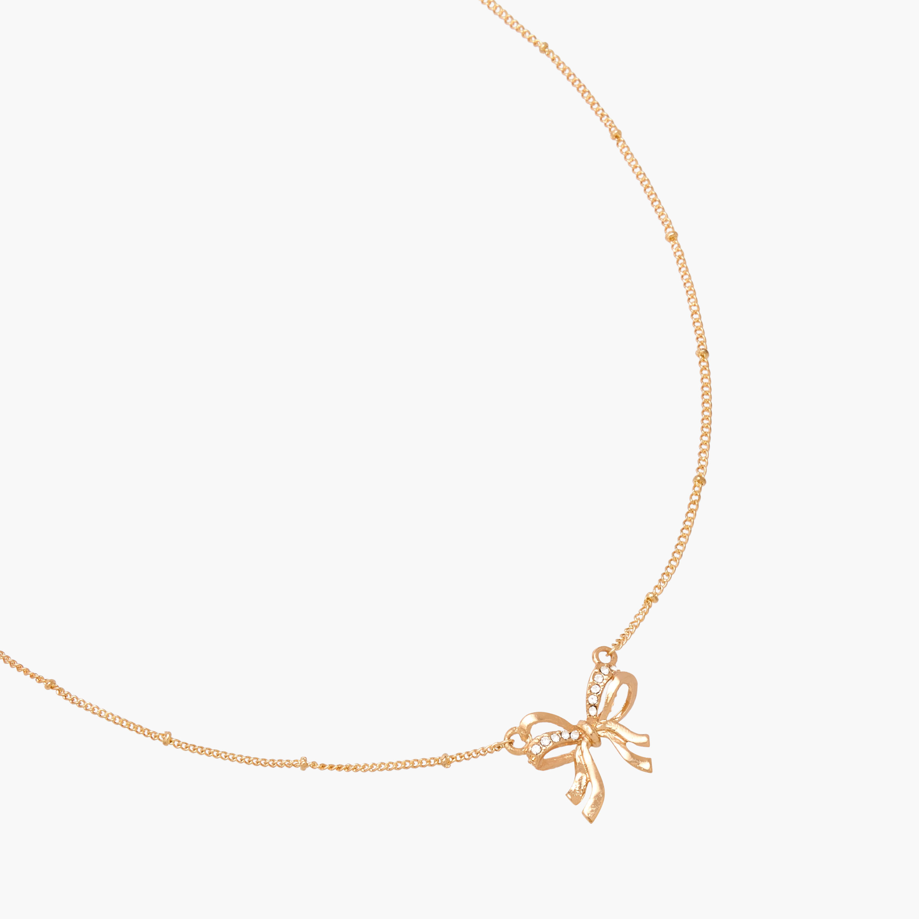 عقد مزين بدلاية فيونكة ولون ذهبي-women-watchesandjewellery-jewellery-necklacesandpendants-image-2