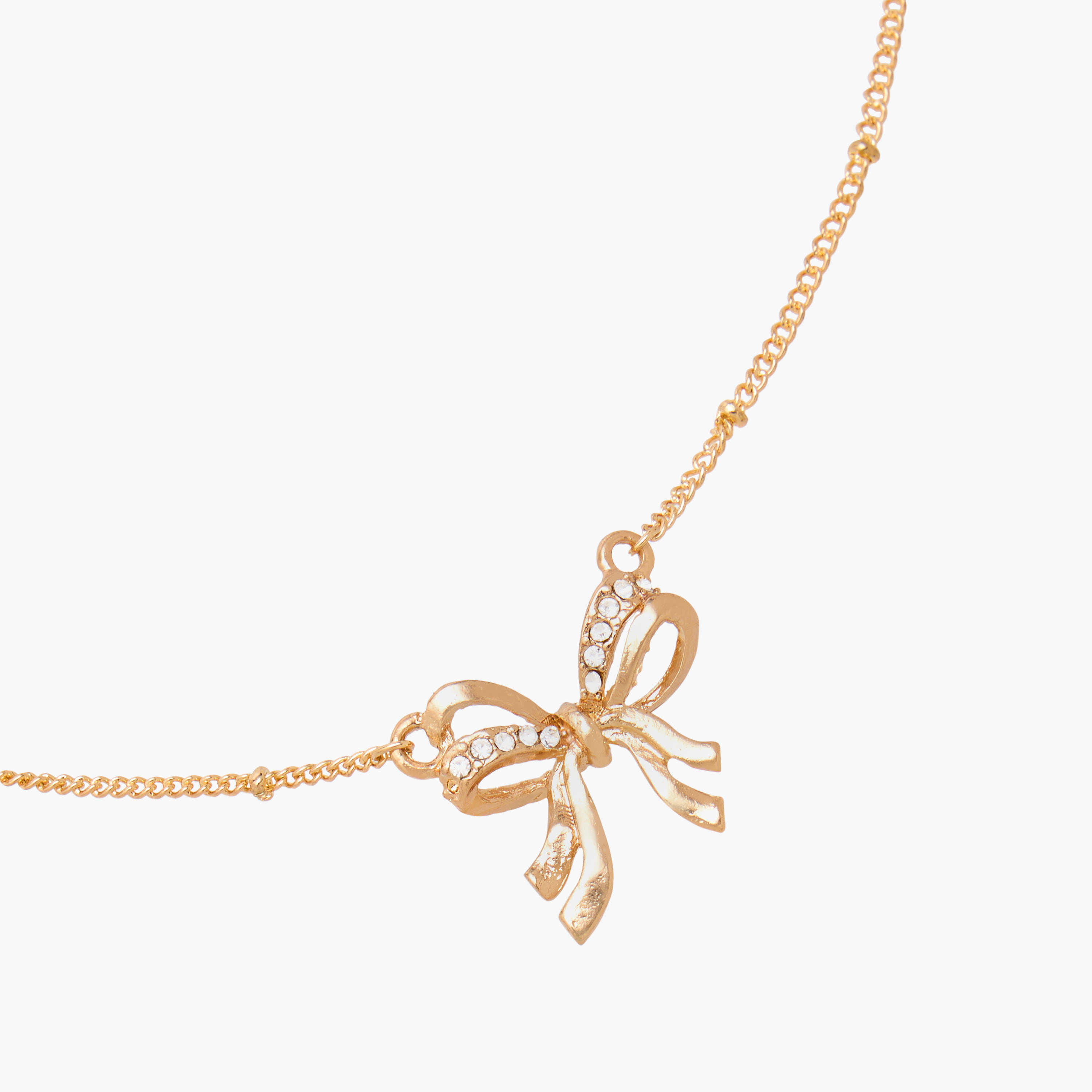 عقد مزين بدلاية فيونكة ولون ذهبي-women-watchesandjewellery-jewellery-necklacesandpendants-image-4
