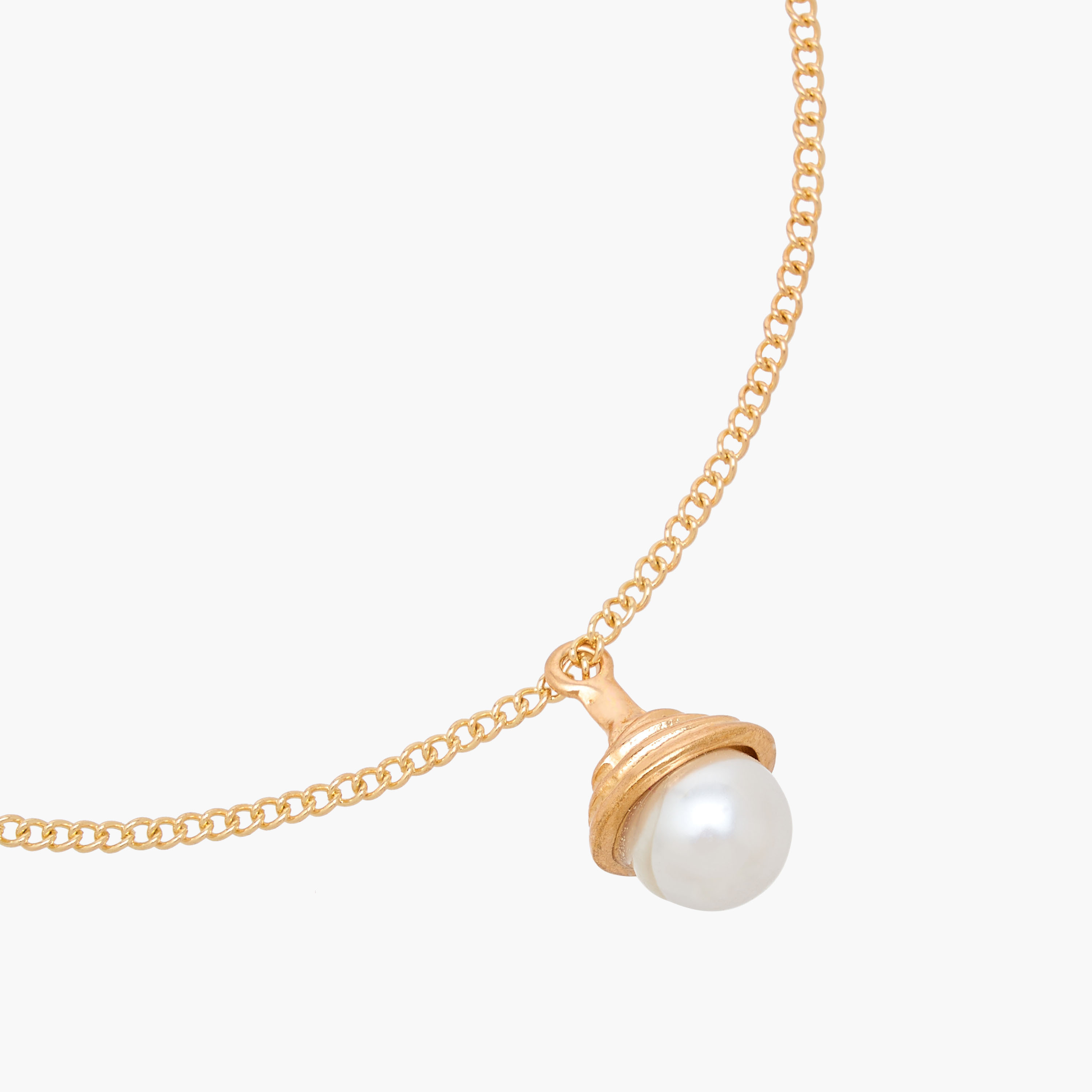 Gold Tone Necklace with Pearl Pendant-women-watchesandjewellery-jewellery-necklacesandpendants-image-4