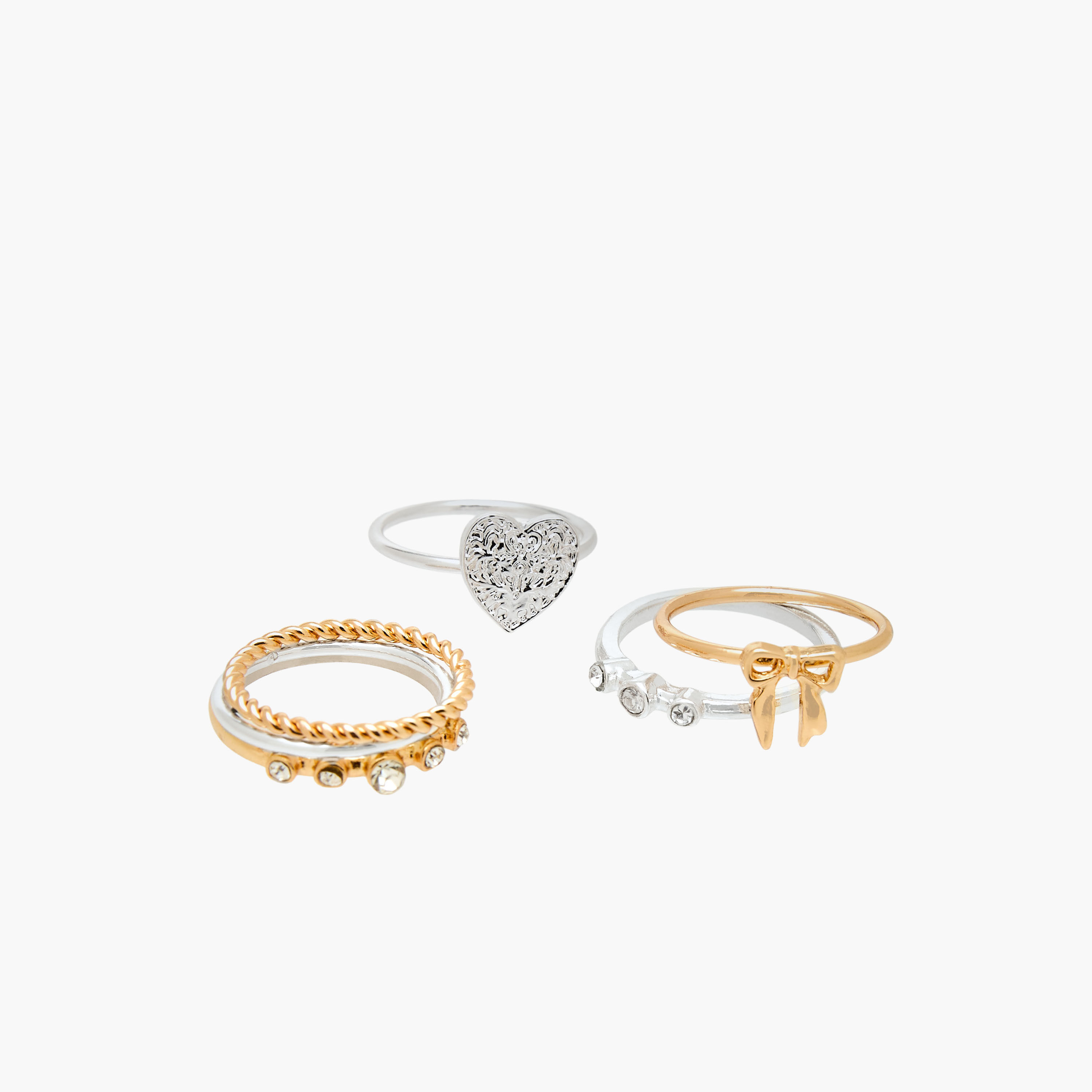 Set of 6 - Assorted Metal Ring-women-watchesandjewellery-jewellery-rings-image-2