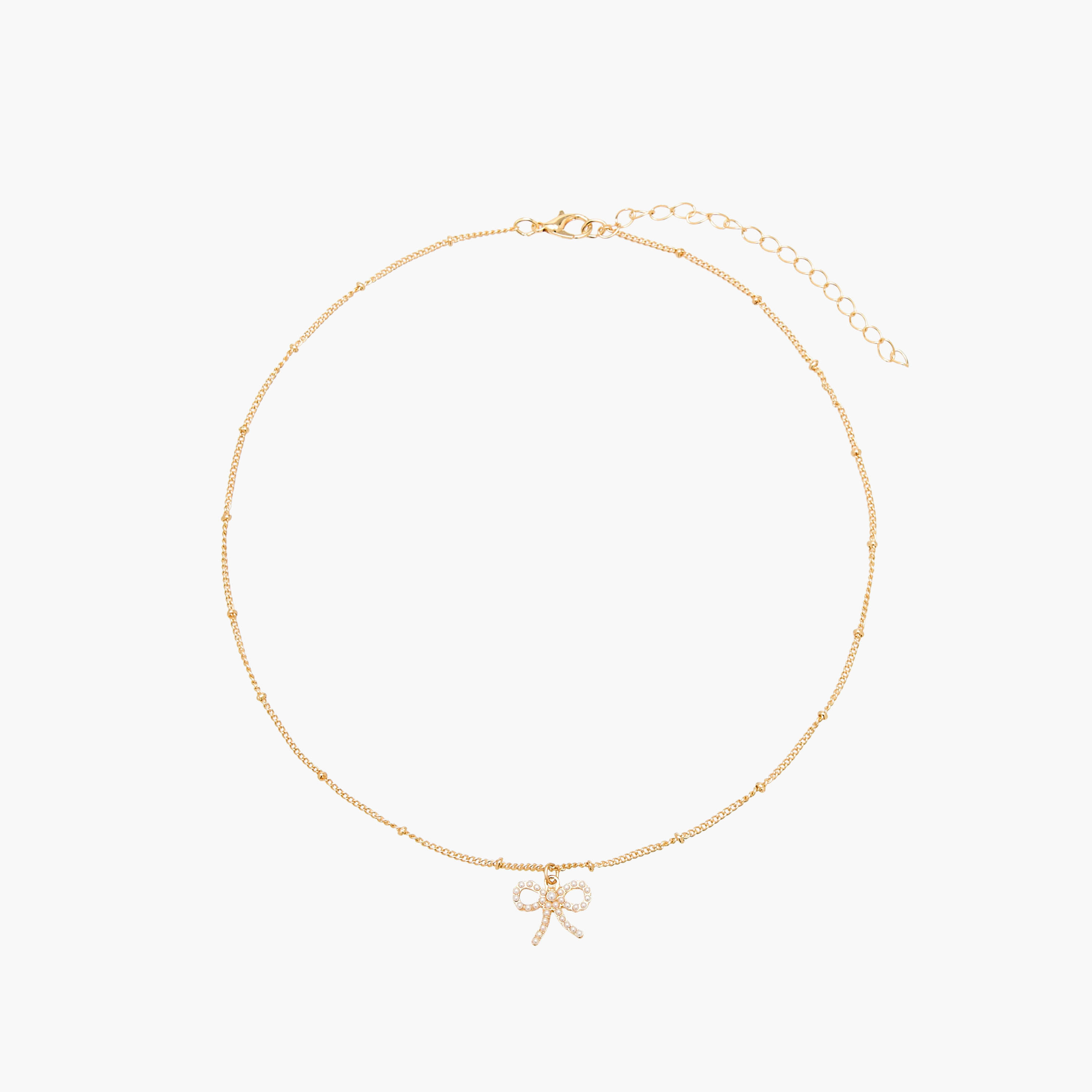Set of 2 - Bow Embellished Gold Tone Pendant Necklace and Earrings-women-watchesandjewellery-jewellery-jewellerysets-image-2