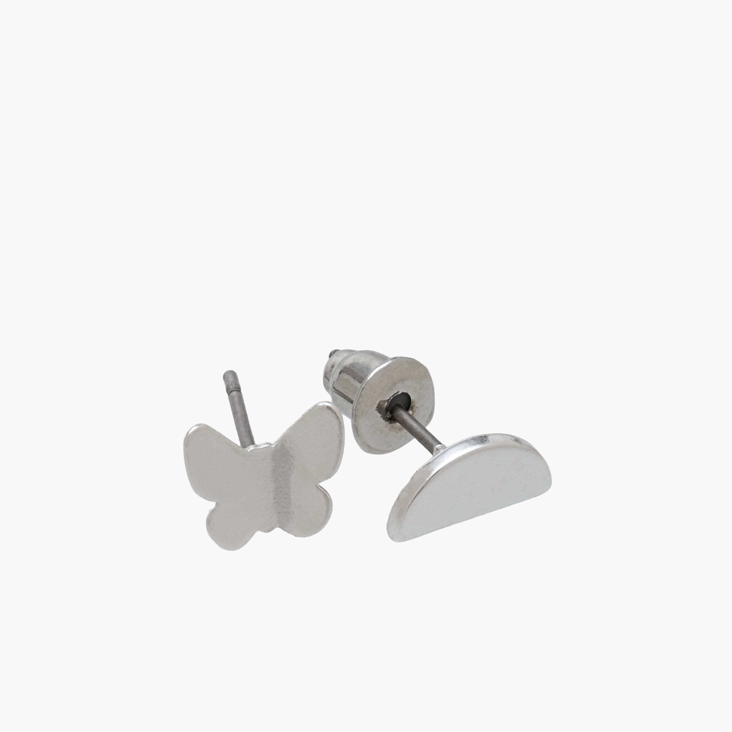 Pack of 12 Assorted Silver Tone Earrings with Pushback Closure-women-watchesandjewellery-jewellery-earrings-image-4