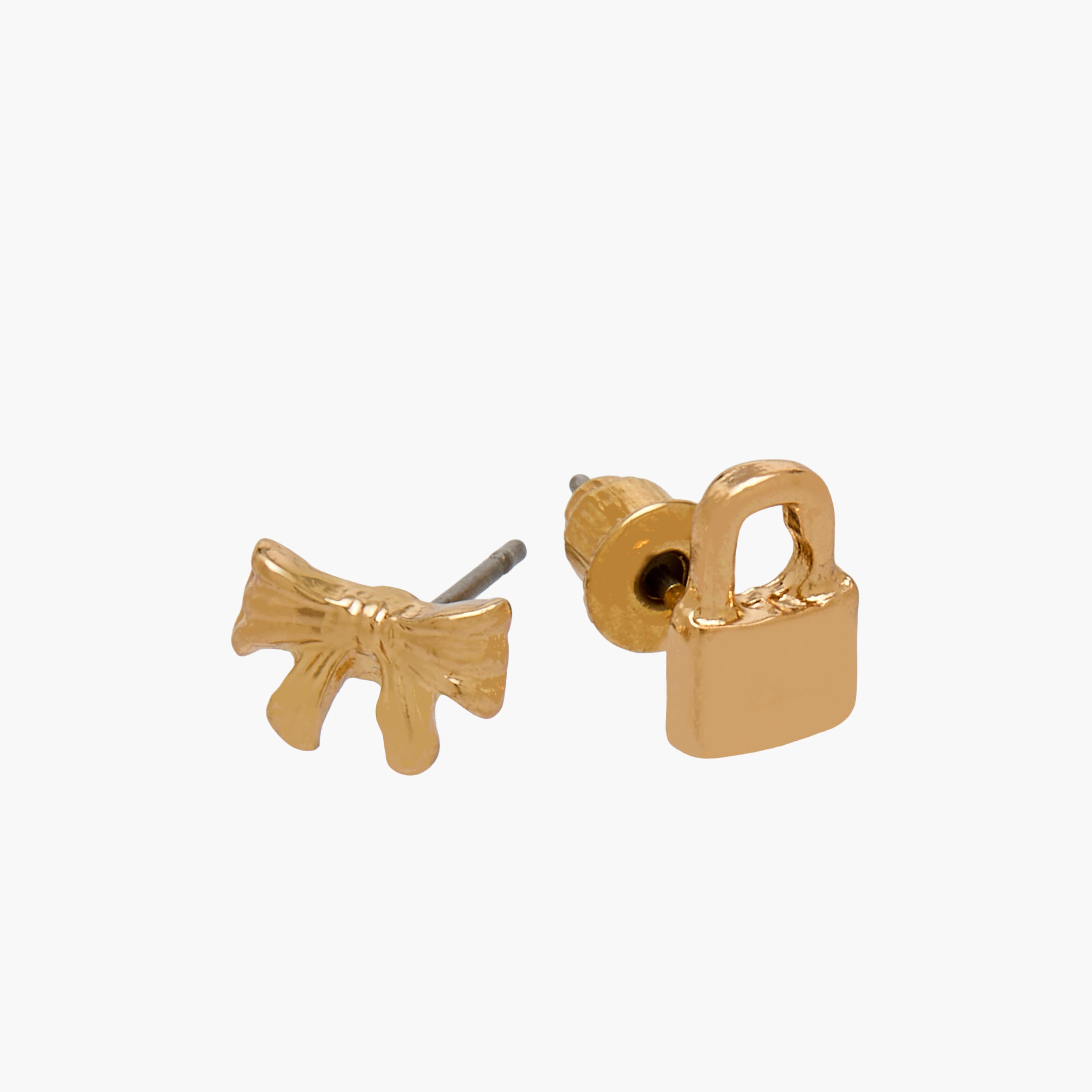 Pack of 12 Assorted Gold Tone Stud Earrings with Pushback Closure-women-watchesandjewellery-jewellery-earrings-image-4