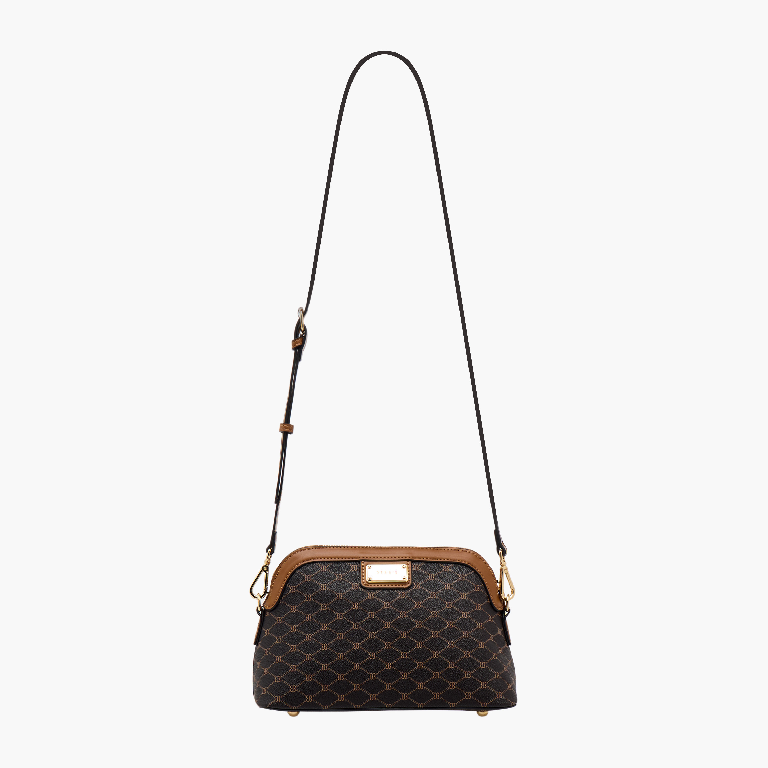 Bessie London Monogram Print Crossbody Bag with Adjustable Strap-women-bagsandwallets-handbags-image-3
