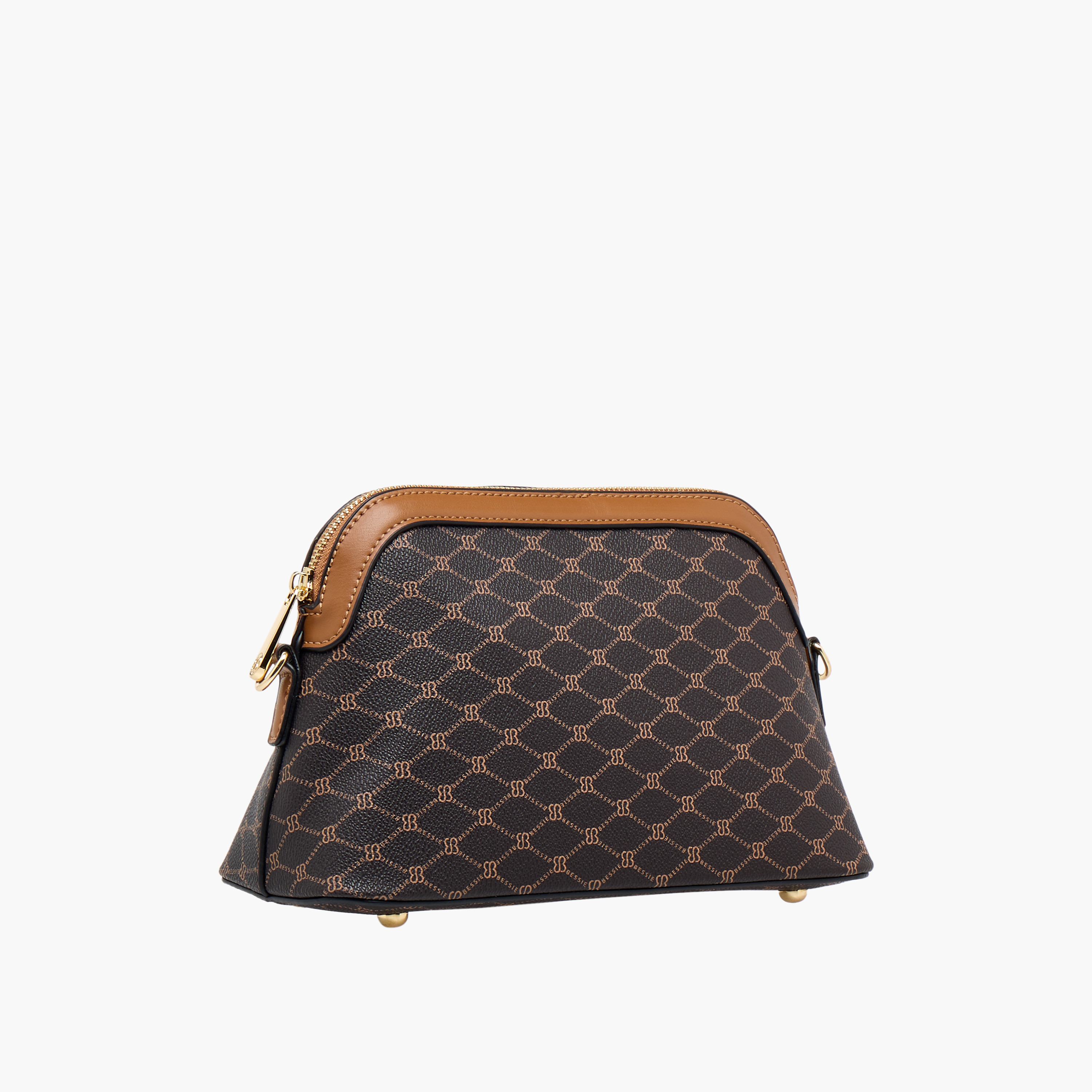 Bessie London Monogram Print Crossbody Bag with Adjustable Strap-women-bagsandwallets-handbags-image-4