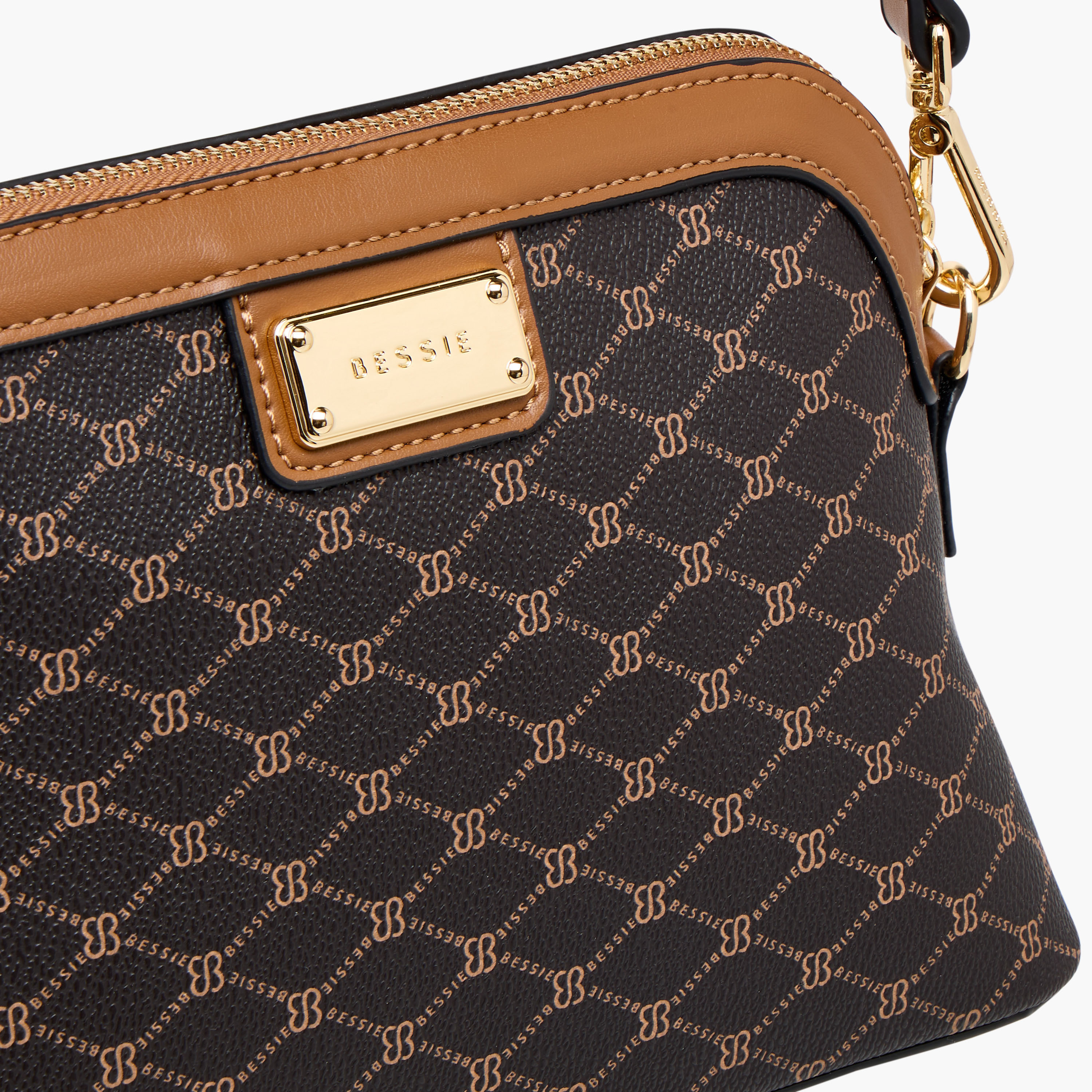 Bessie London Monogram Print Crossbody Bag with Adjustable Strap-women-bagsandwallets-handbags-image-5