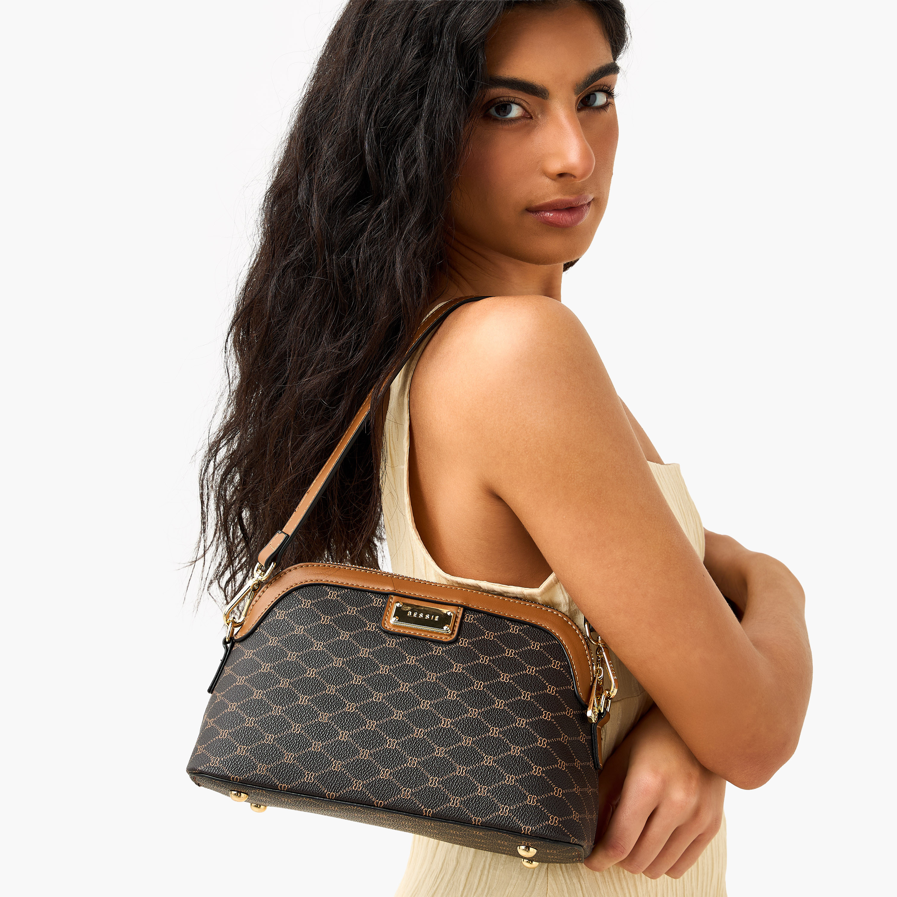 Bessie London Monogram Print Crossbody Bag with Adjustable Strap-women-bagsandwallets-handbags-image-8