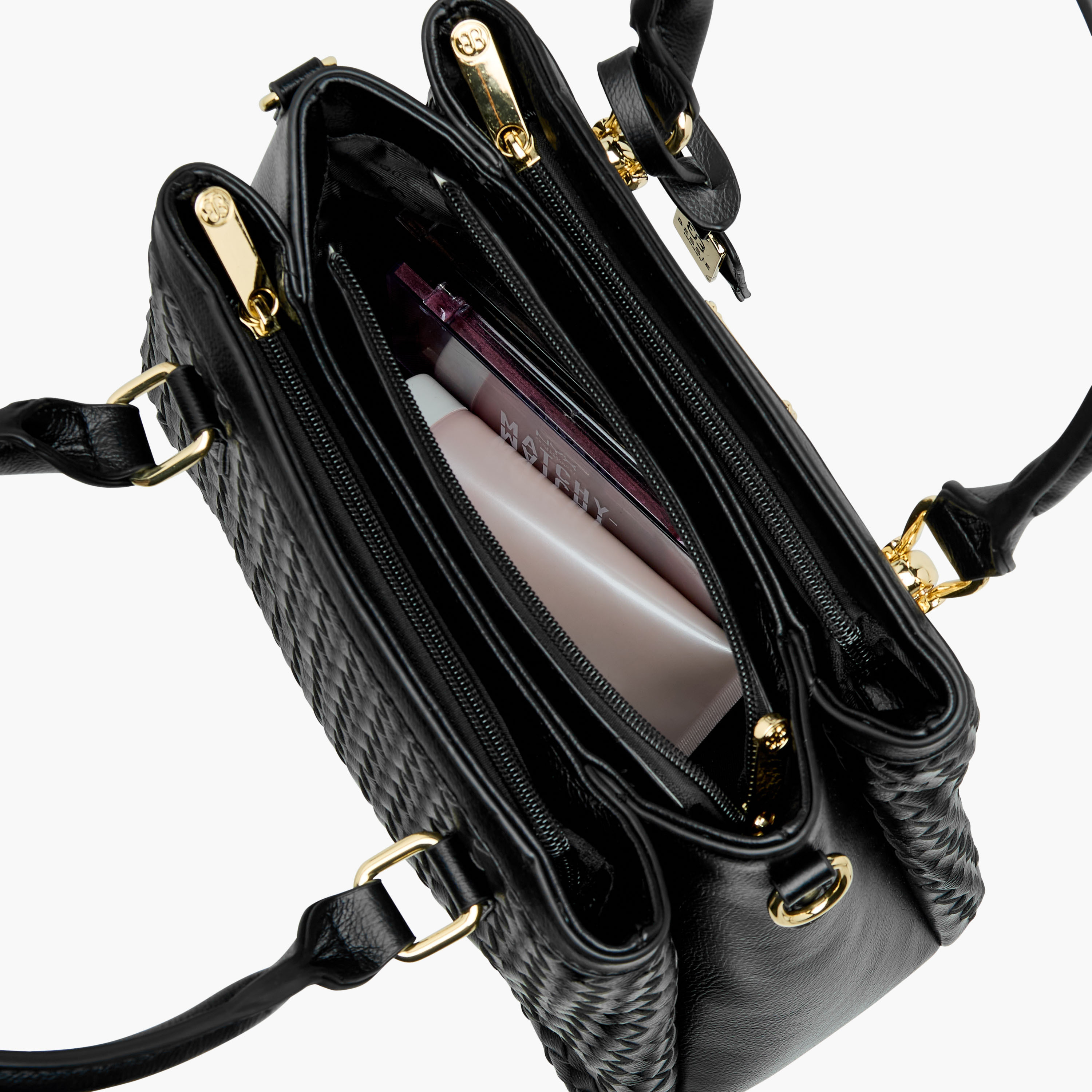 Bessie London Textured Tote Bag with Detachable Strap-women-bagsandwallets-handbags-image-9